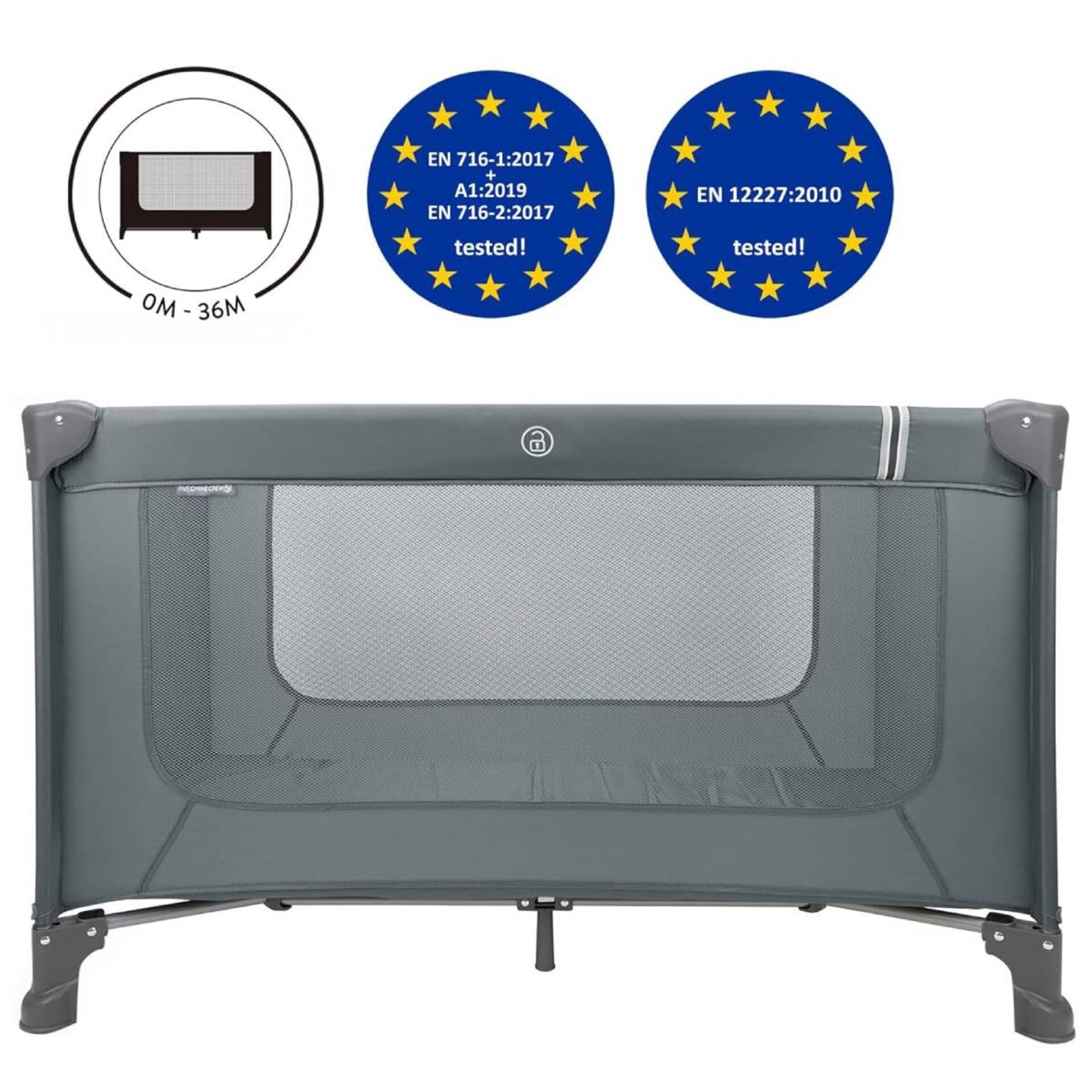 Cuna de bebé portátil de viaje, Cama plegable ajustable para Bebes hasta 15 kg - 4