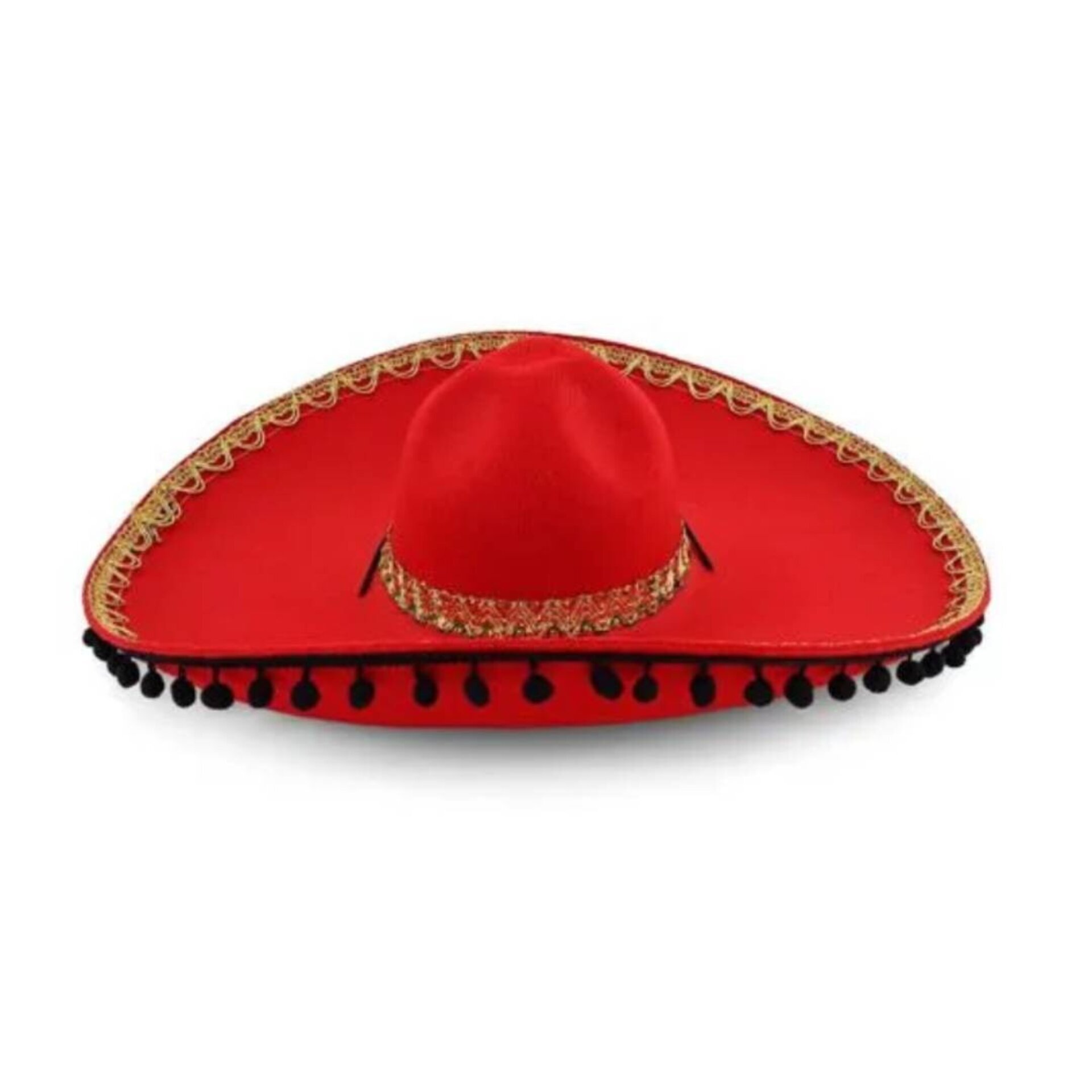 Sombrero Mexicano Rojo Mariachi , Disfraz Fiesta Mexicana para adulto - 3