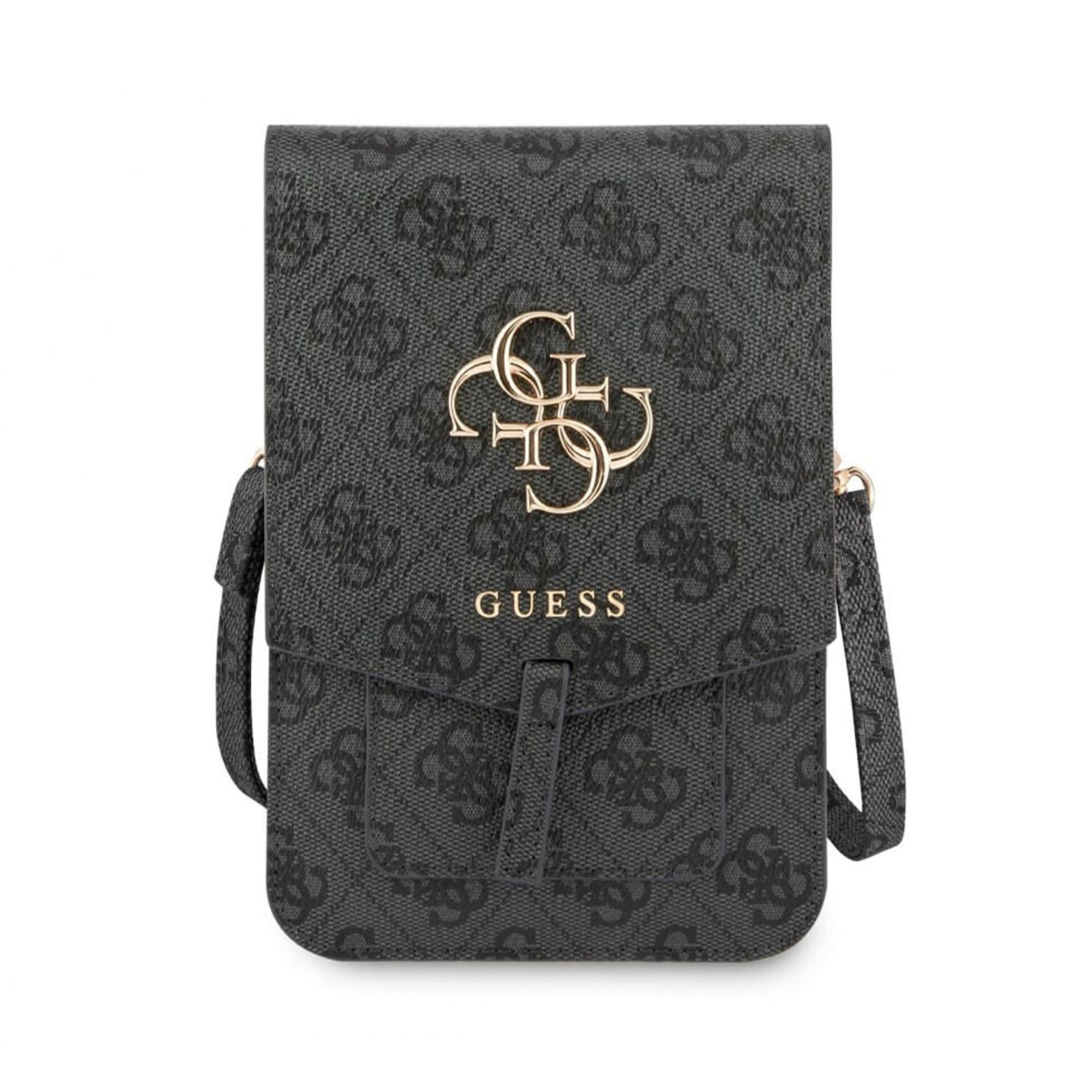 Bolso Bandolera Mujer para Teléfono con Logo 4G y Correa Ajustable Gris - Guess - 3