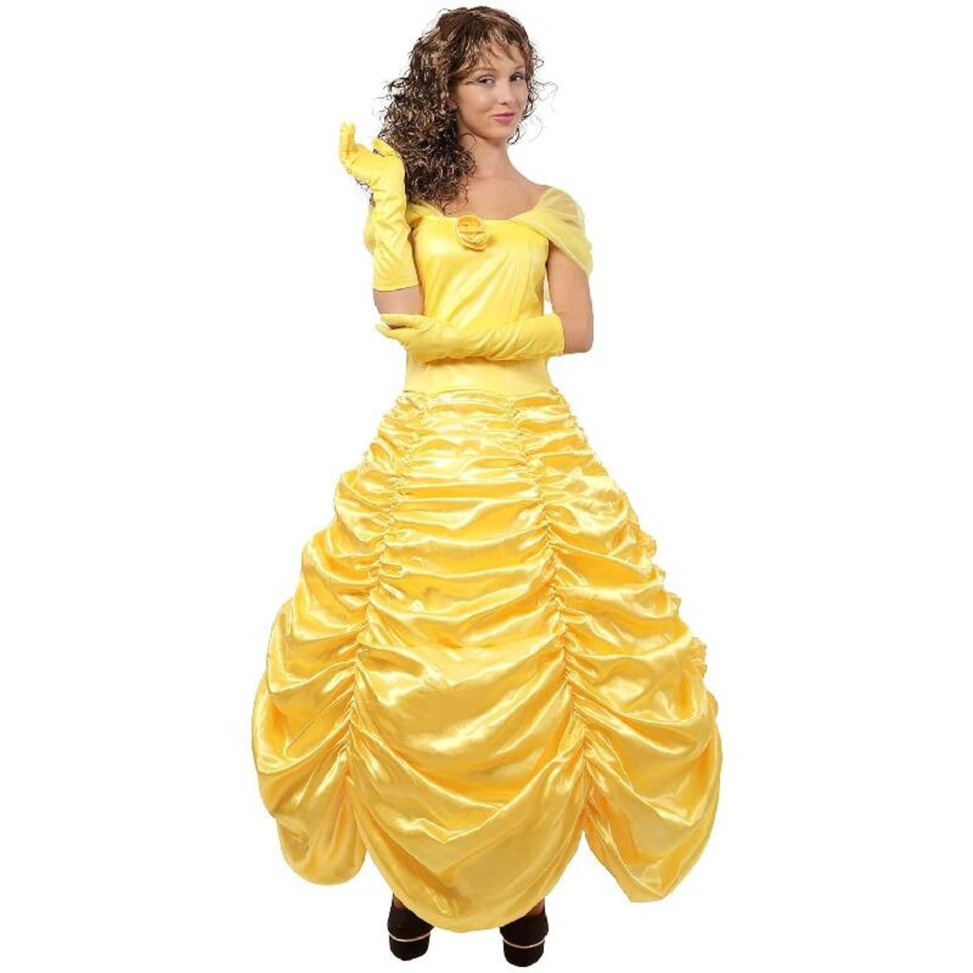 Disfraz Vestido de Bella La Princesa Amarilla Disney La Bestia Adulto Mujer - 3