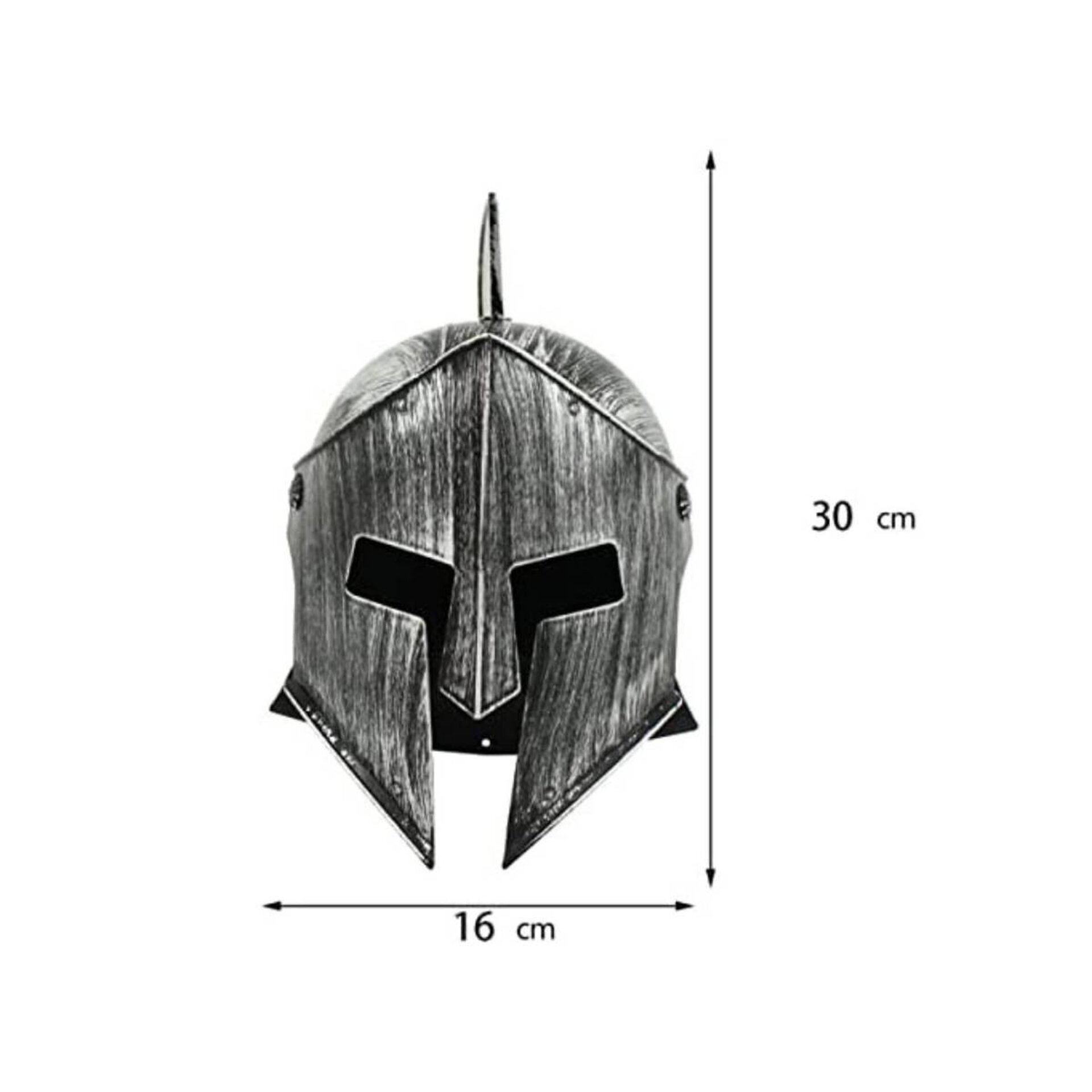 Casco Medieval Espartano Disfraz Romano de Gladiador Guerrero Adulto Talla Única - 6