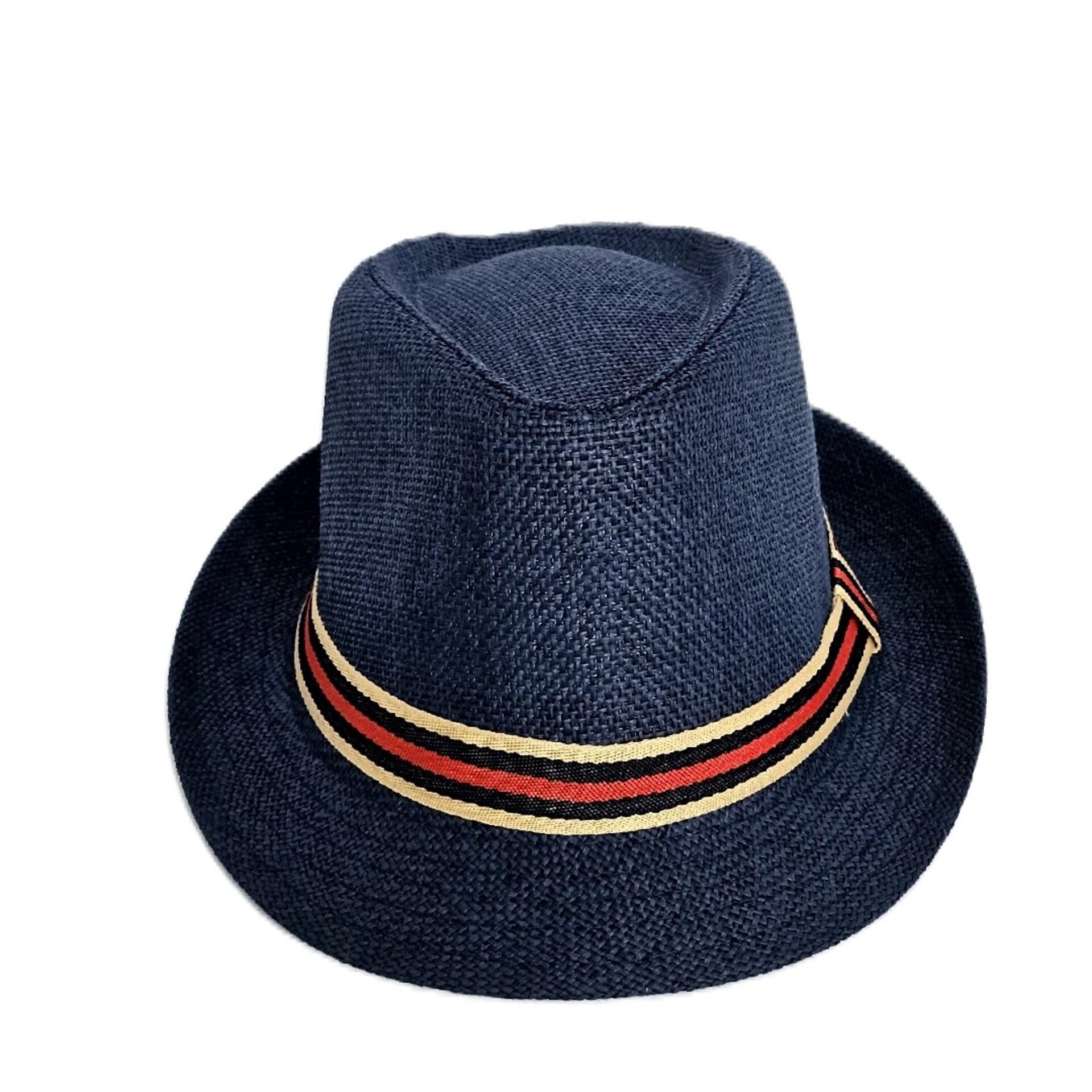Sombrero Trilby Fedora Clásico Gorro Azul de Paja de Papel Adulto M/L - 7