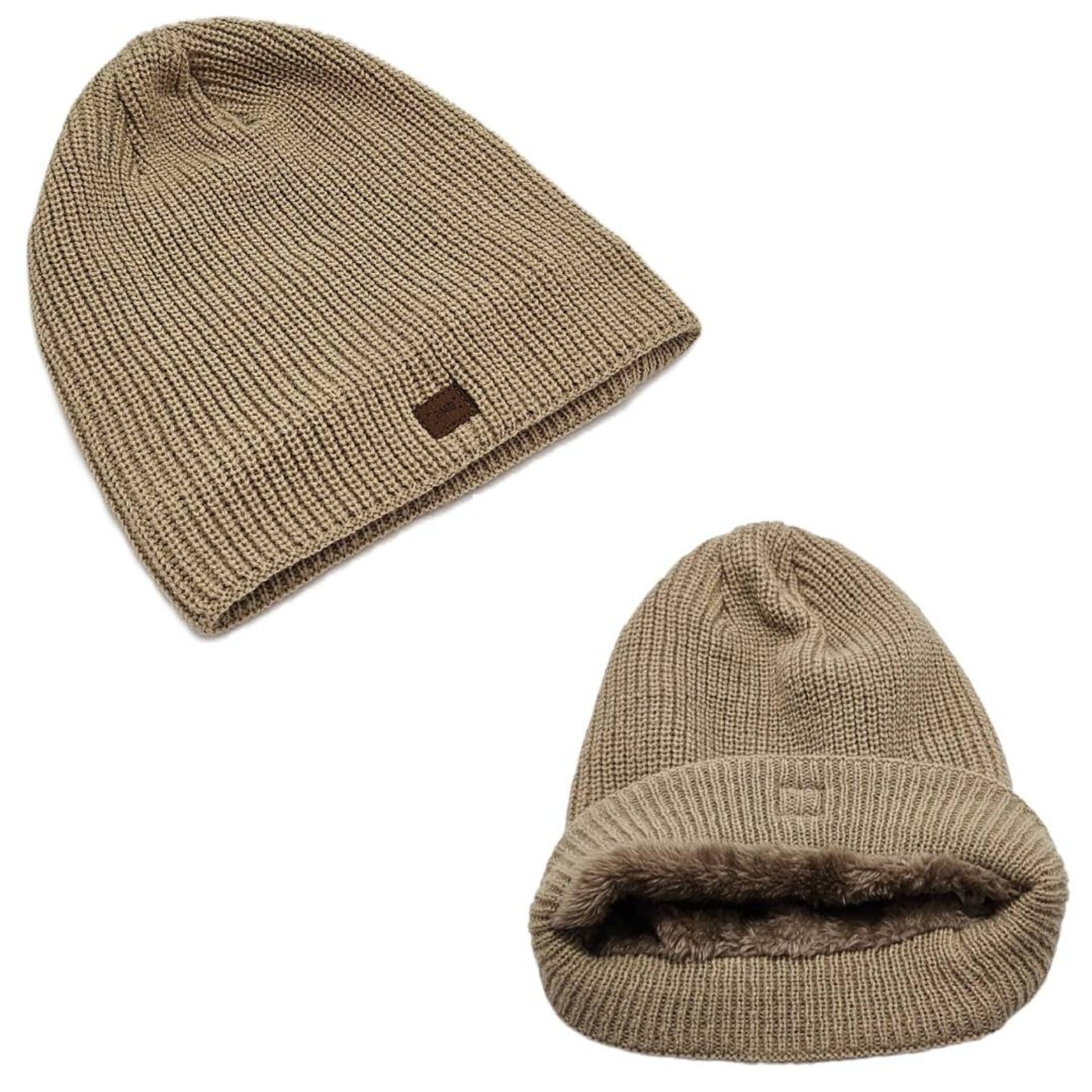 Gorro Polar Térmico Unisex | Máxima Calidez | Forro Peludo Interior | Beige - 8