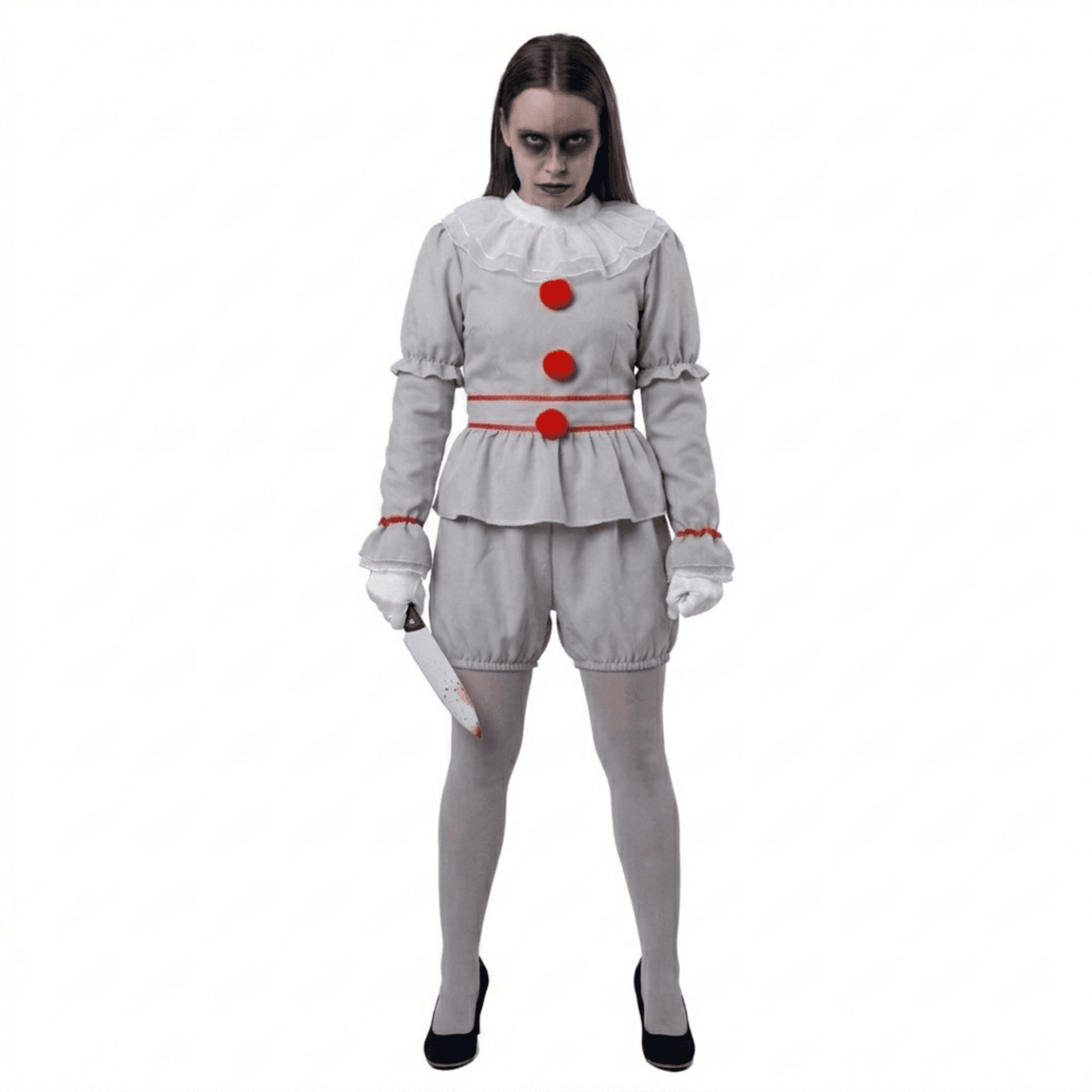 Disfraz Payasa Terrorífica Mujer Payaso Pennywise IT Halloween Carnaval - 6