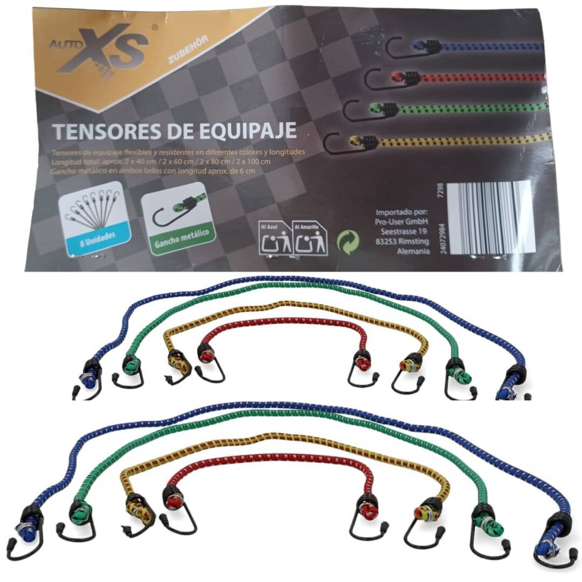 Tensores de equipaje Cuerdas Elásticas 8 pcs - 2