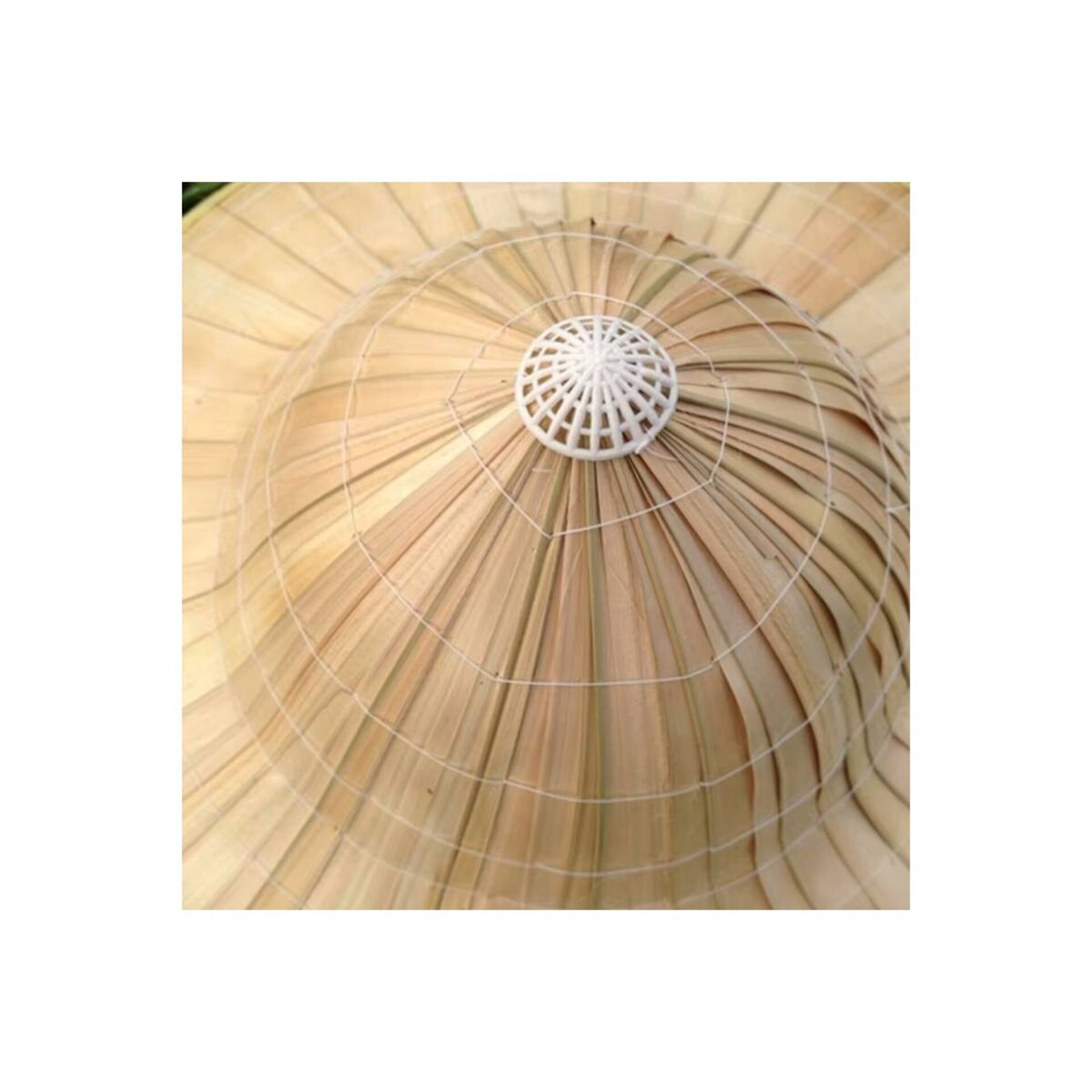 Sombrero de paja natural Chino hecho a mano Bambú Protección Solar Adulto - 7