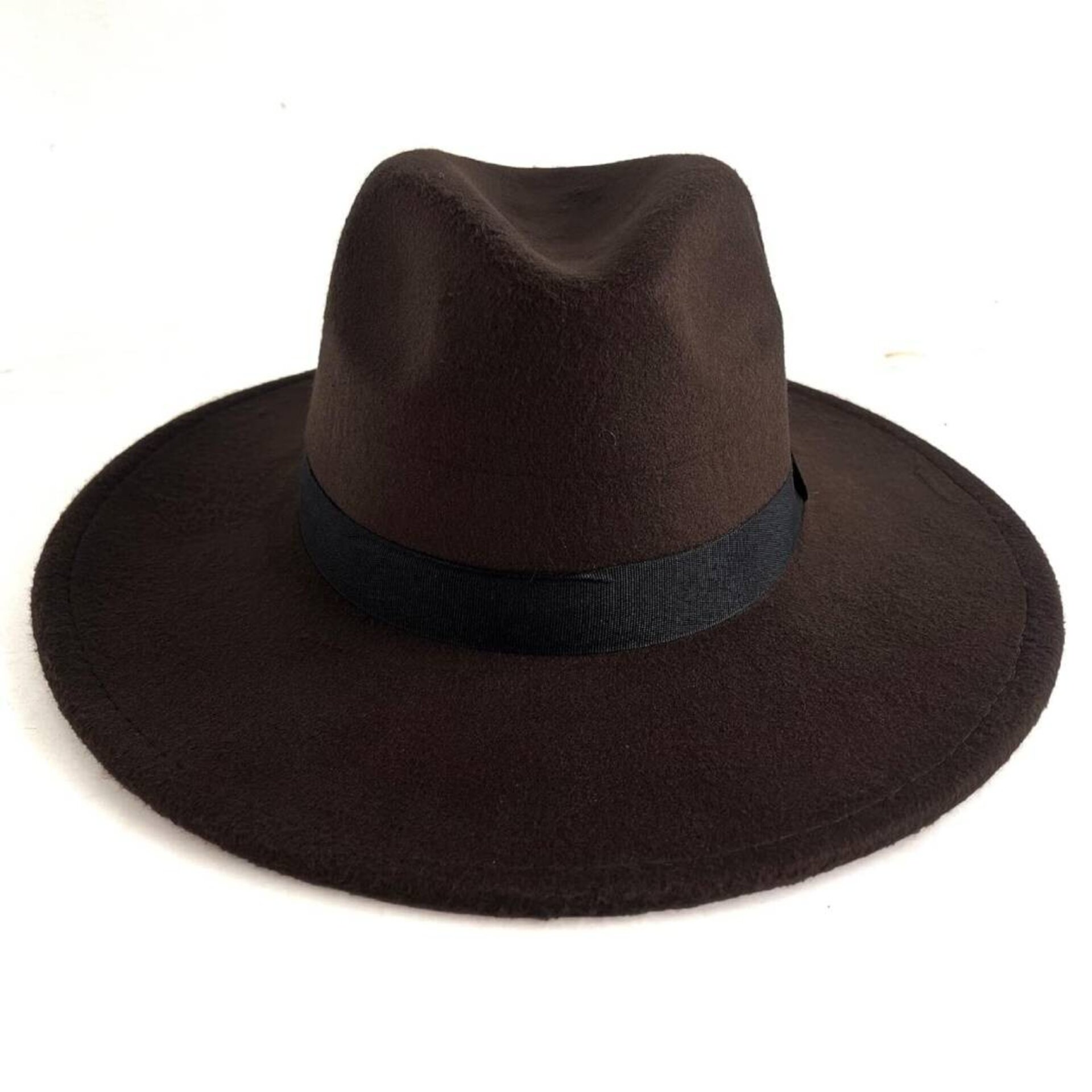 Sombrero Fedora Marrón de Ala Ancha - Fieltro Premium - Estilo Clásico Unisex - 2