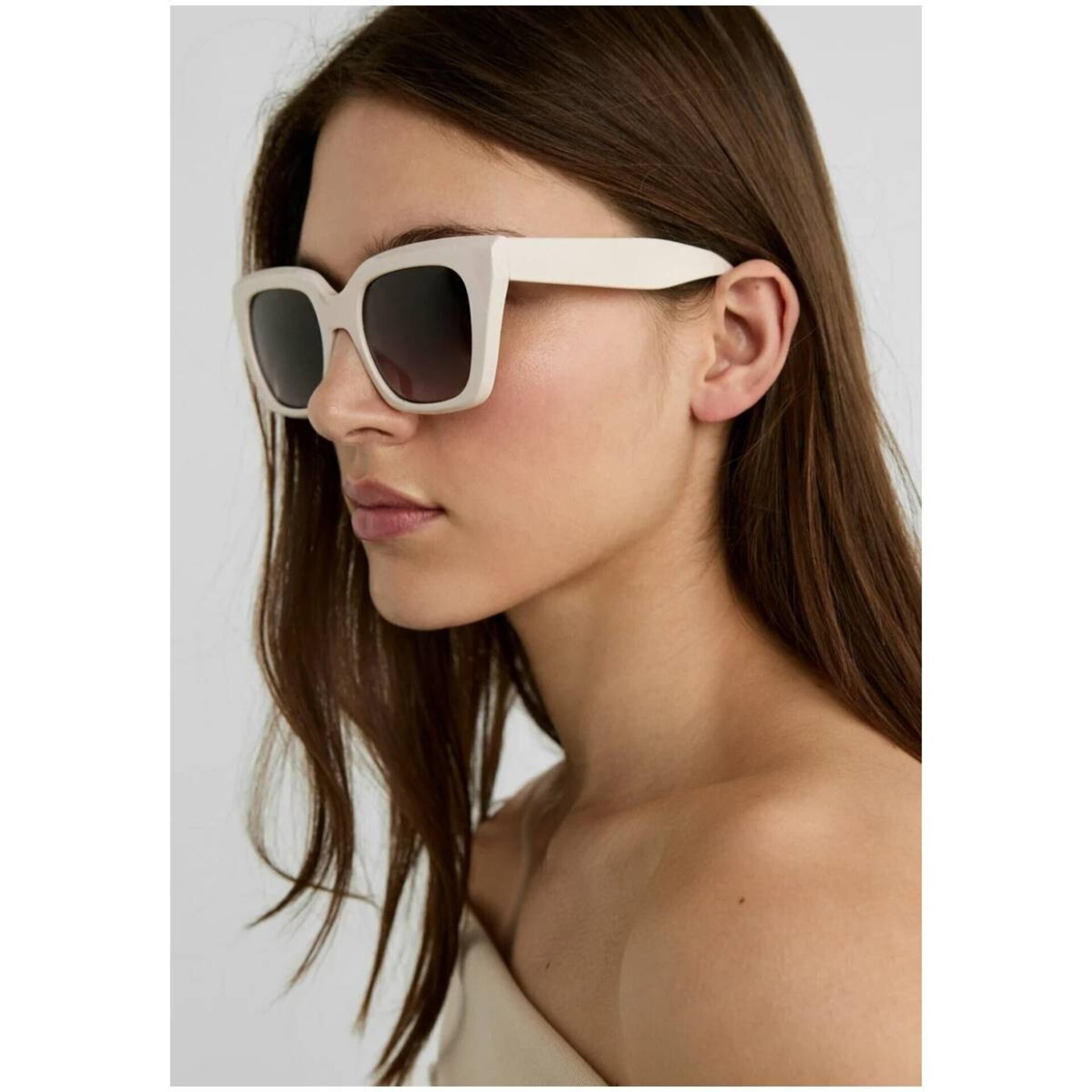 Pack Bolso de playa grande con Monedero y Gafas de sol blancas - 4