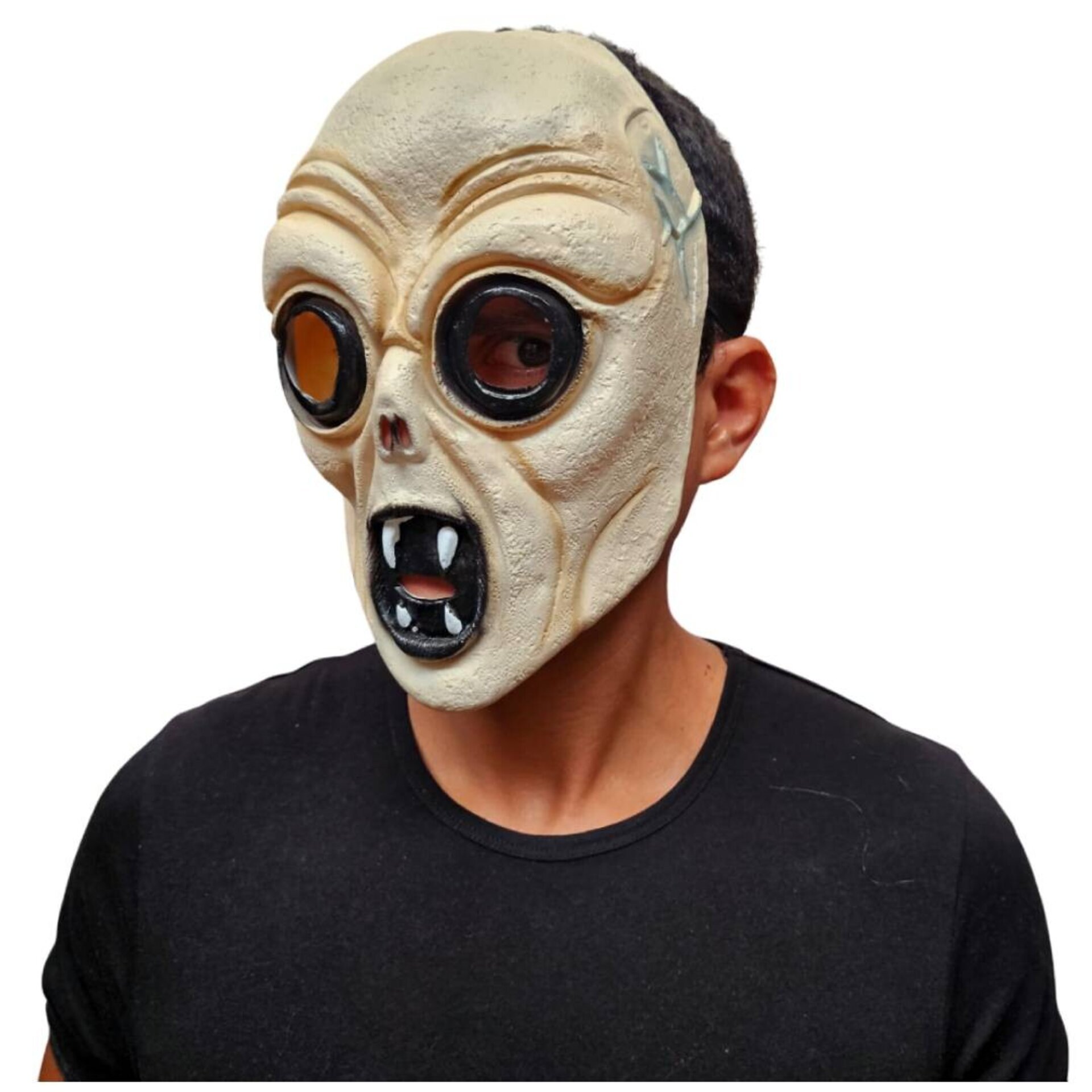 Disfraz Alienígena Terror Ovni Hombre | Máscara Látex Guantes Túnica | Halloween - 4