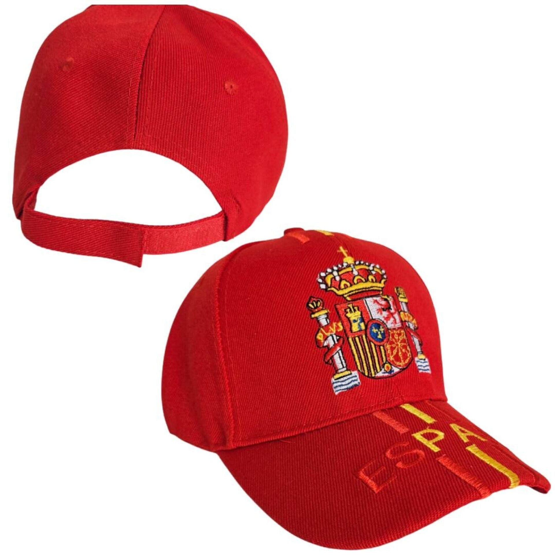 Gorras de España Azul y Roja | Gorra Bordada Bandera España Escudo Real - 9