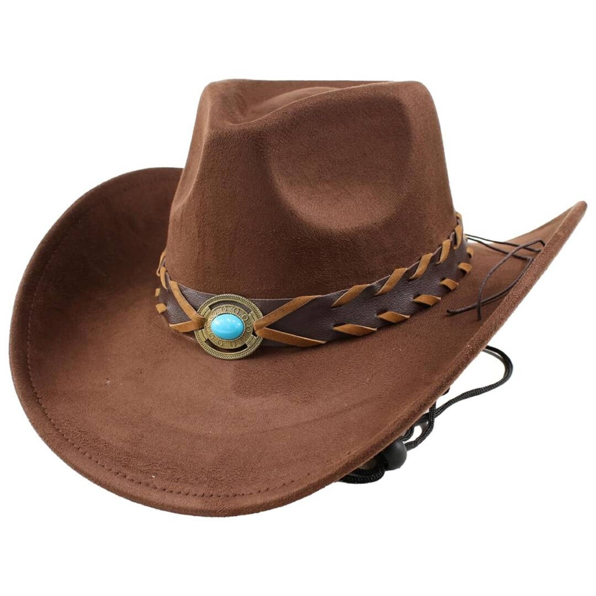 Sombrero Vaquero Cowboy Cowgirl Western Rodeo Marrón Oscuro Ajustable - 1