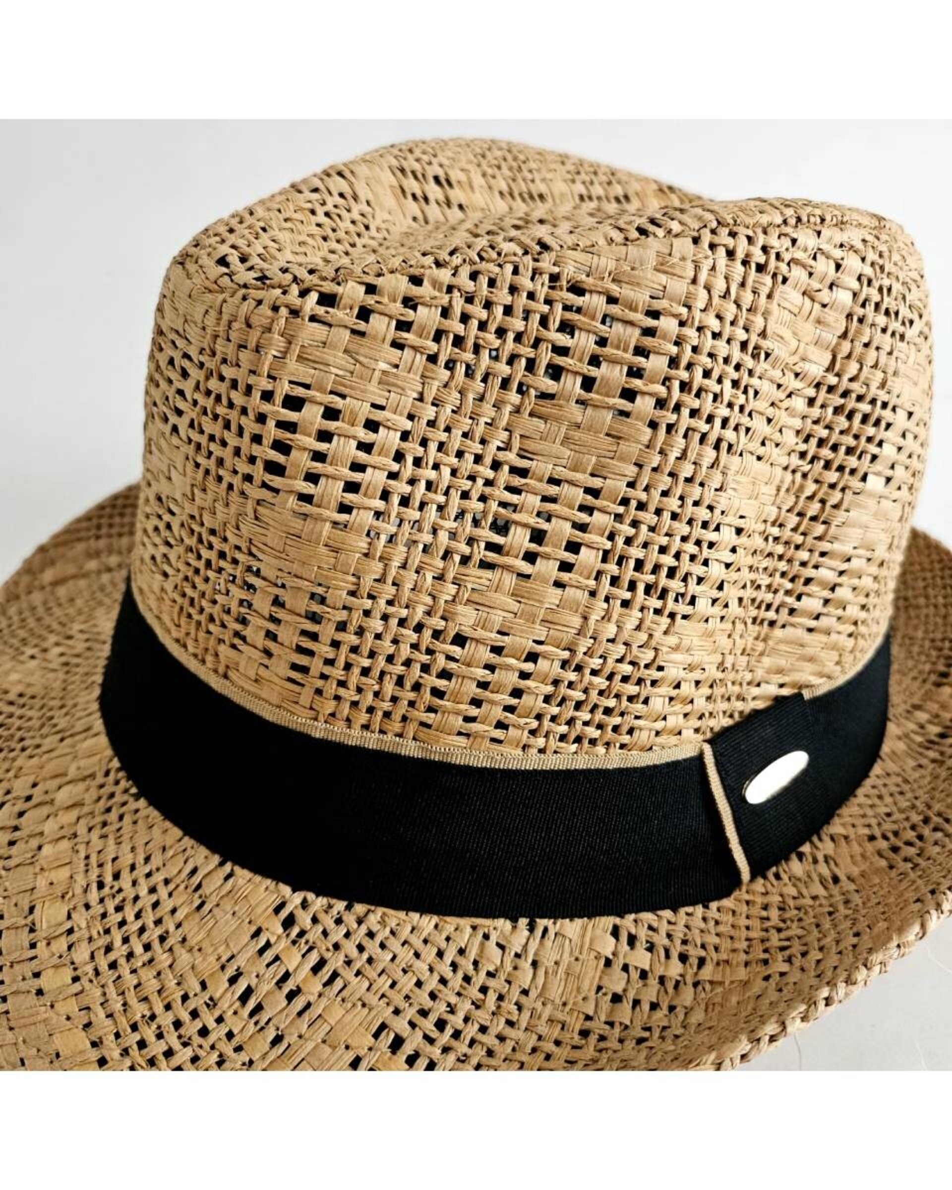 Sombrero de Paja Gorro Trilby para Adulto Hombre Mujer Marrón - 4