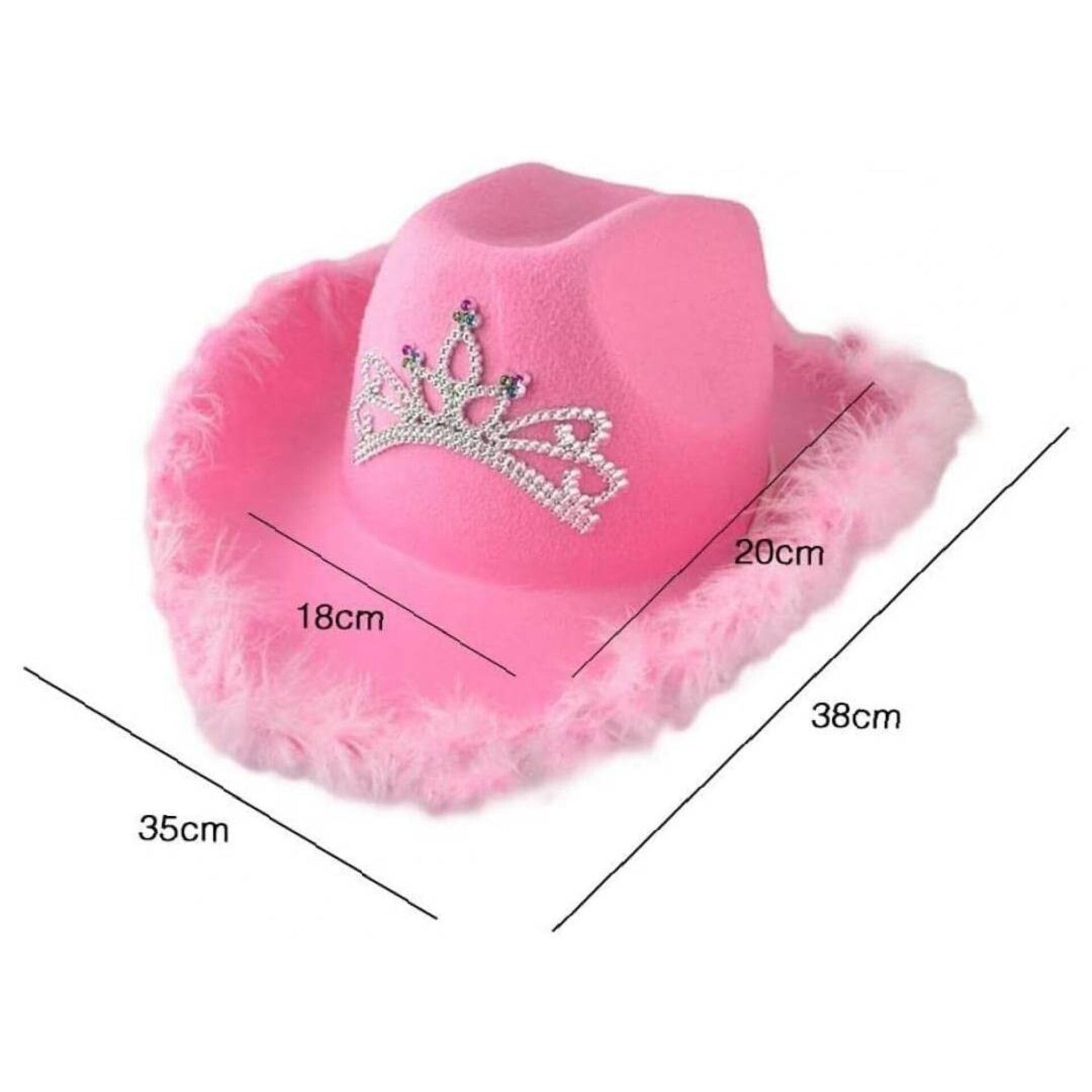 Pack 3 Piezas Disfraz Vaquera Rosa Mujer - Sombrero Cowgirl, Gafas y Bandana - 3