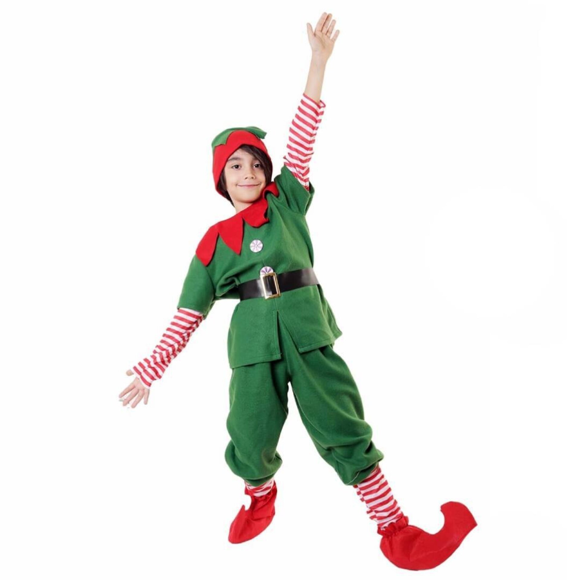 Disfraz Elfo - Traje Duende Verde - Papa Noel - Regalos Niños 3 a 15 años - 1
