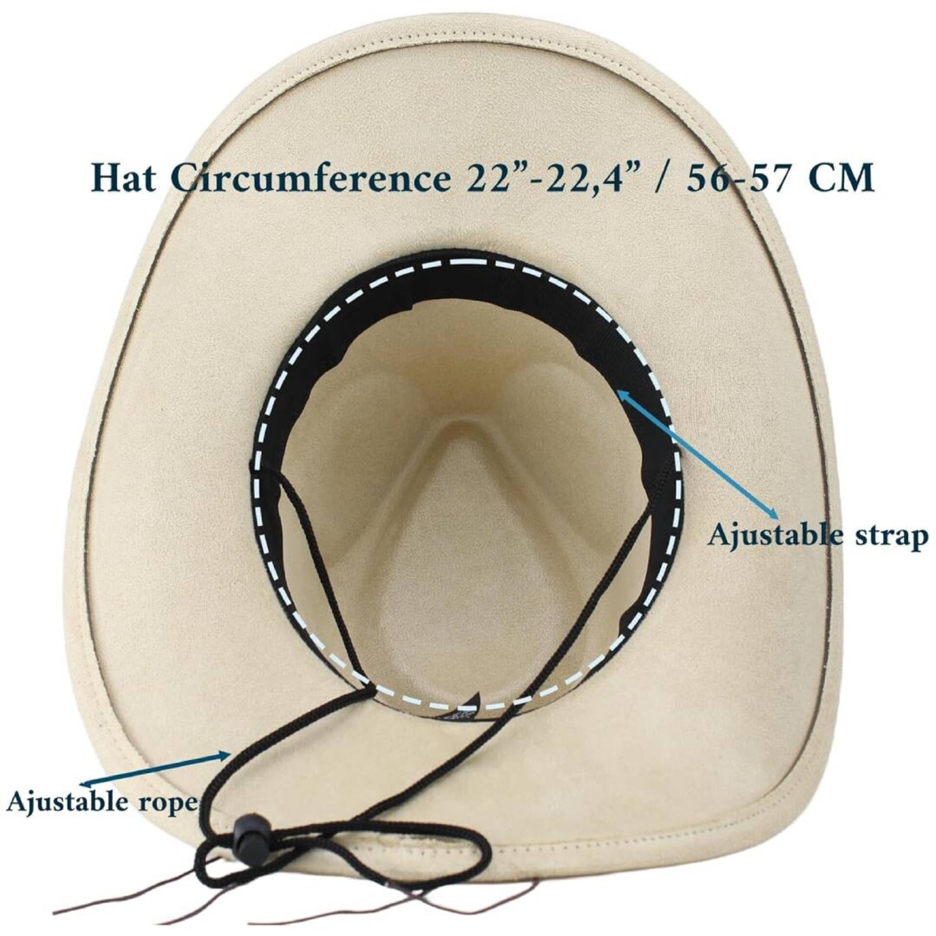 Sombrero Vaquero Cowboy Cowgirl Western Rodeo Unisex Blanco - 4