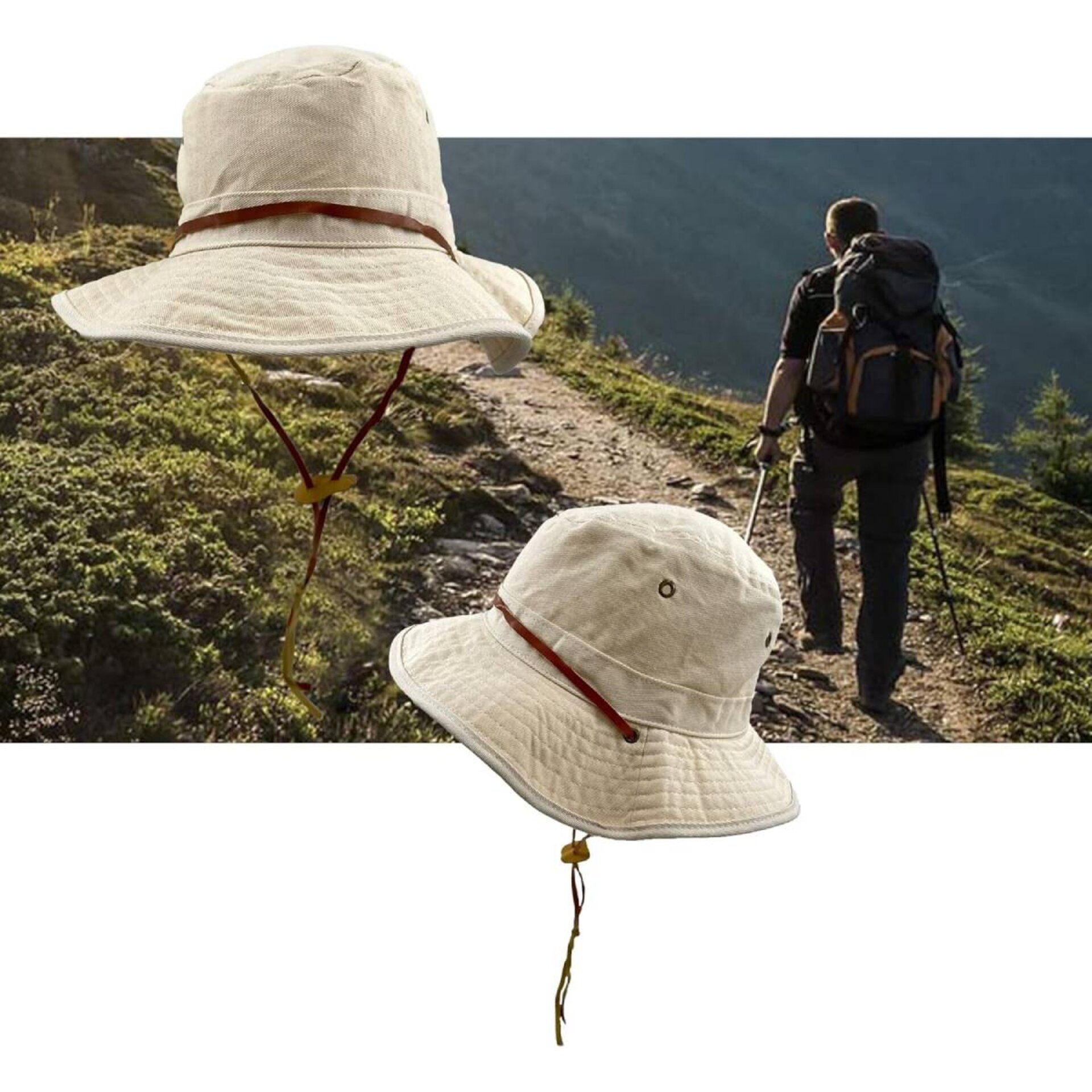 Sombrero Pescador Gorro Algodón Unisex, protección Solar, Senderismo Safari - 5