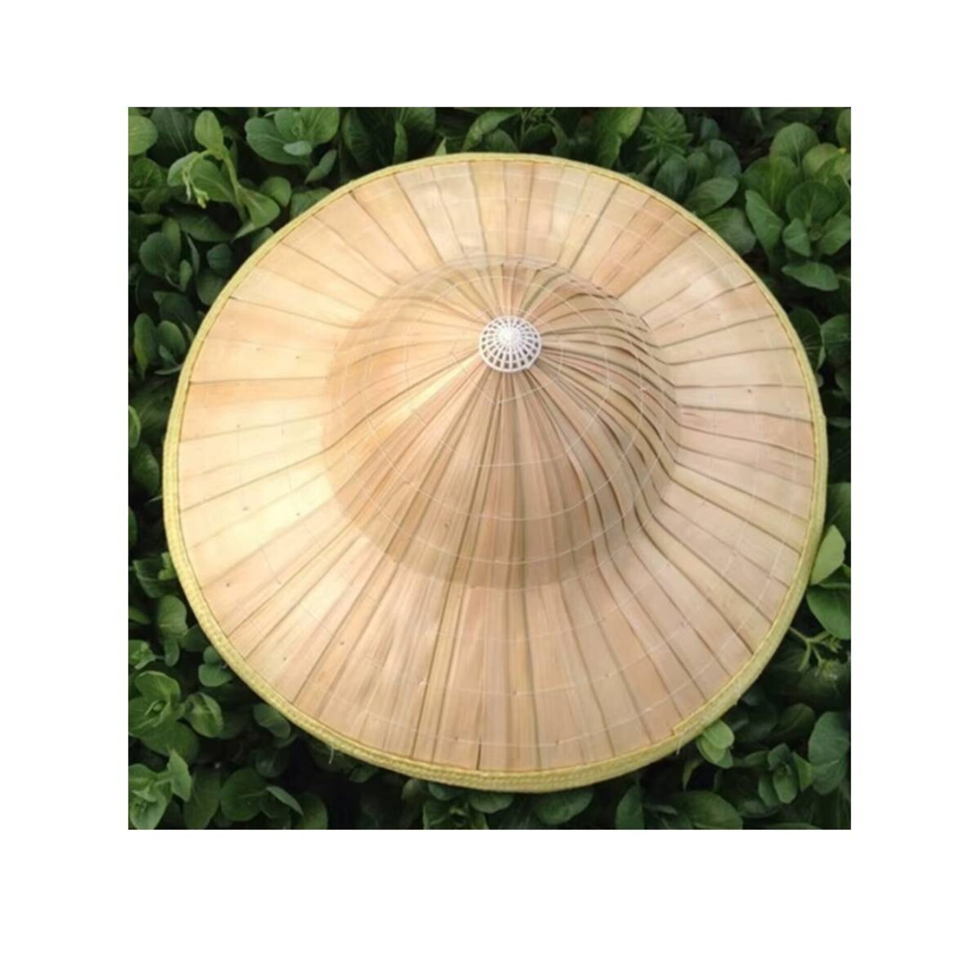 Sombrero de paja natural Chino hecho a mano Bambú Protección Solar Adulto - 3