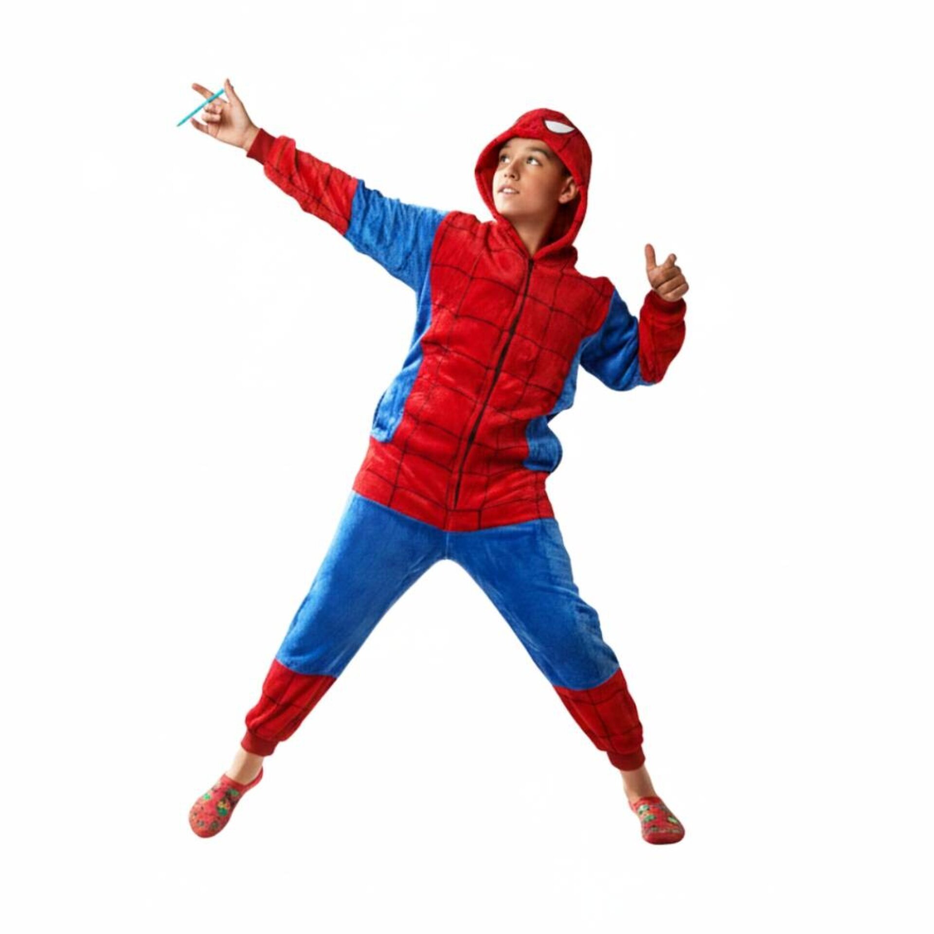 PIJAMA MONO ENTERIZO INVIERNO SUPERHÉROE ARAÑA - Traje Térmico Kigurumi Niños - 4