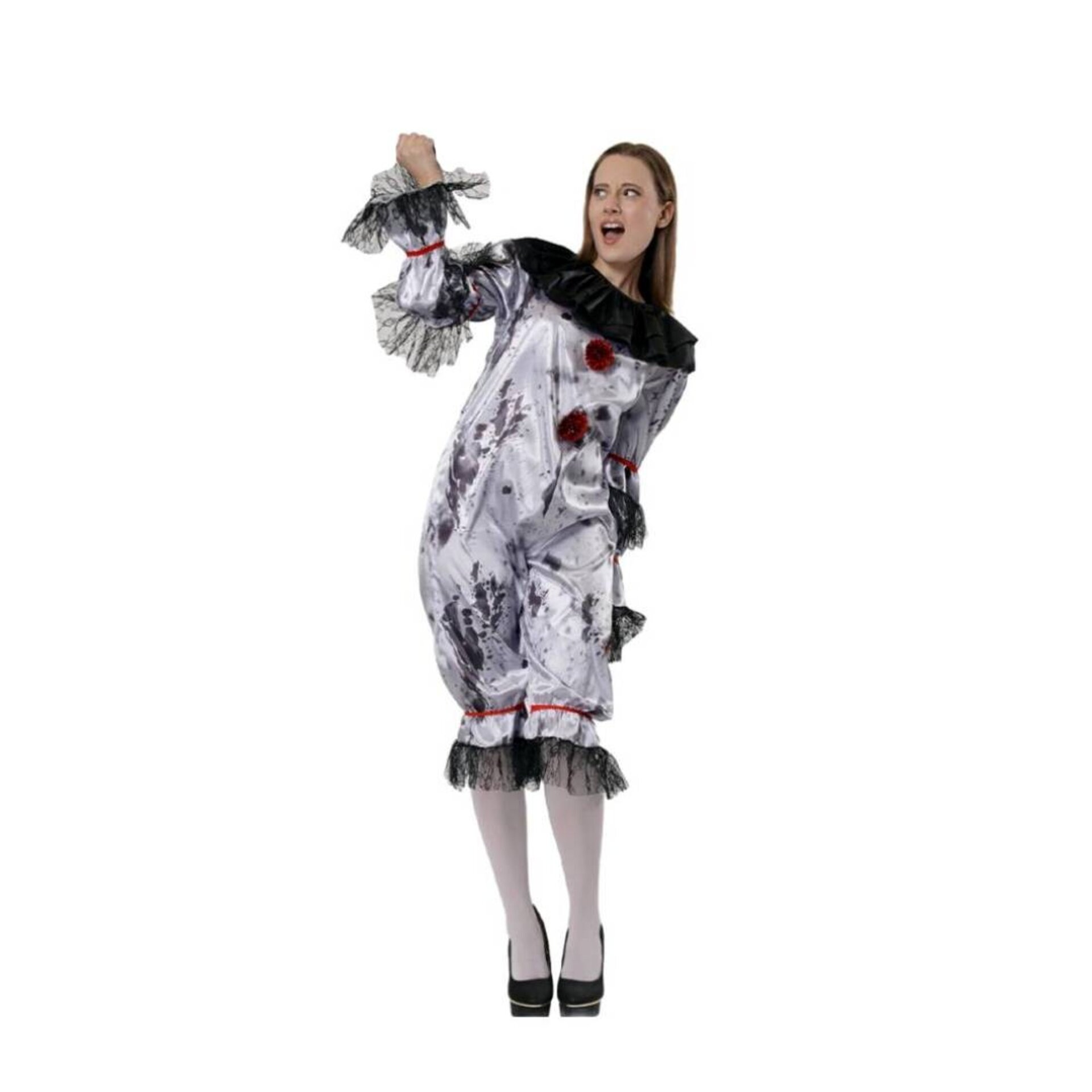 Disfraz de Payasa Terrorífica para Mujer Adulta - Estilo IT - Mono Espeluznante - 3