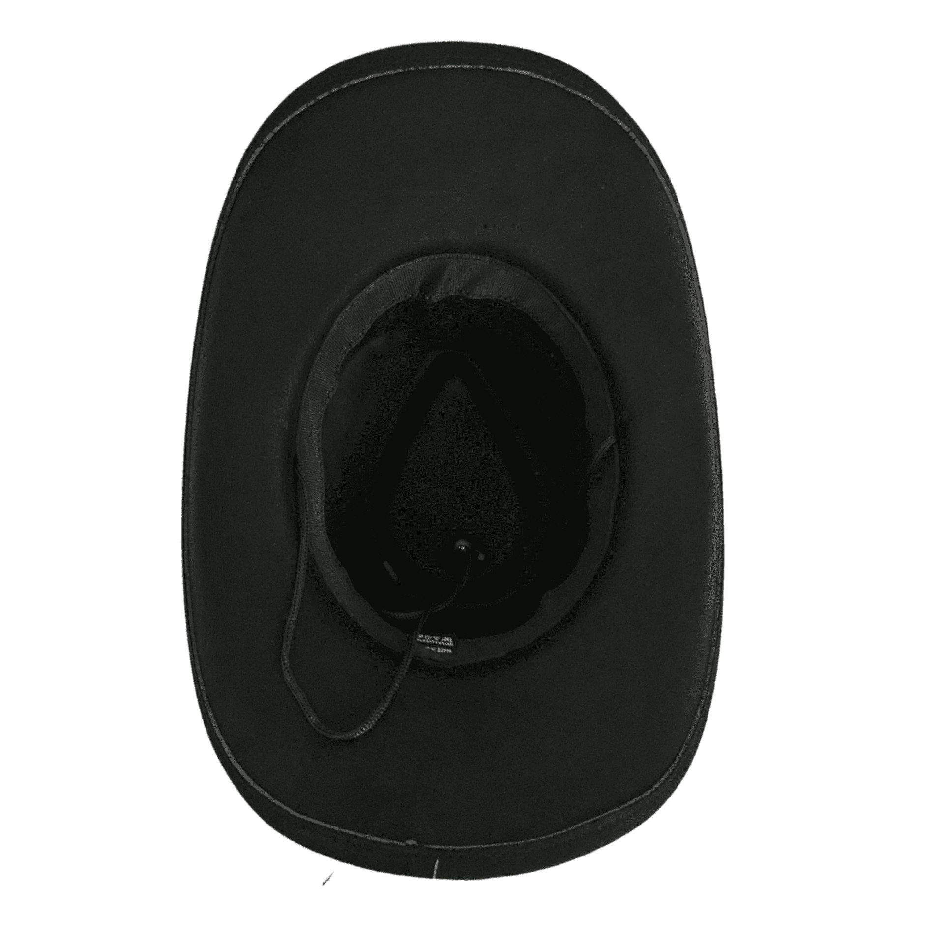 Sombrero Vaquero Estilo Western de Ala Ancha - Cowboy Negro Gamuza Sintetica - 2