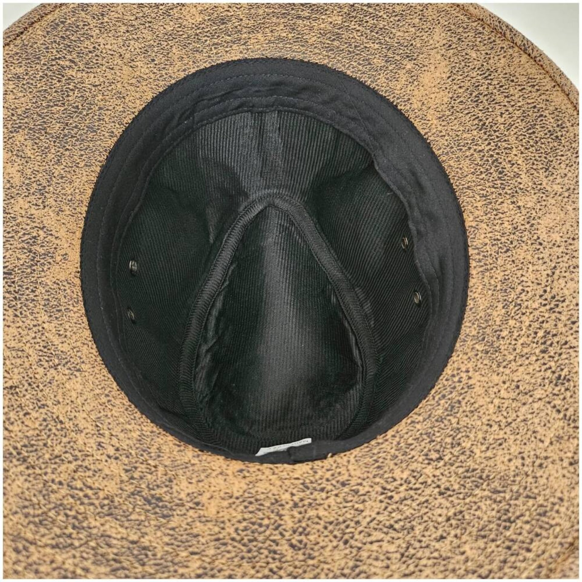 Sombrero Fedora Sintético Beige Desgastado Unisex Adulto Estilo Western Aventura - 8