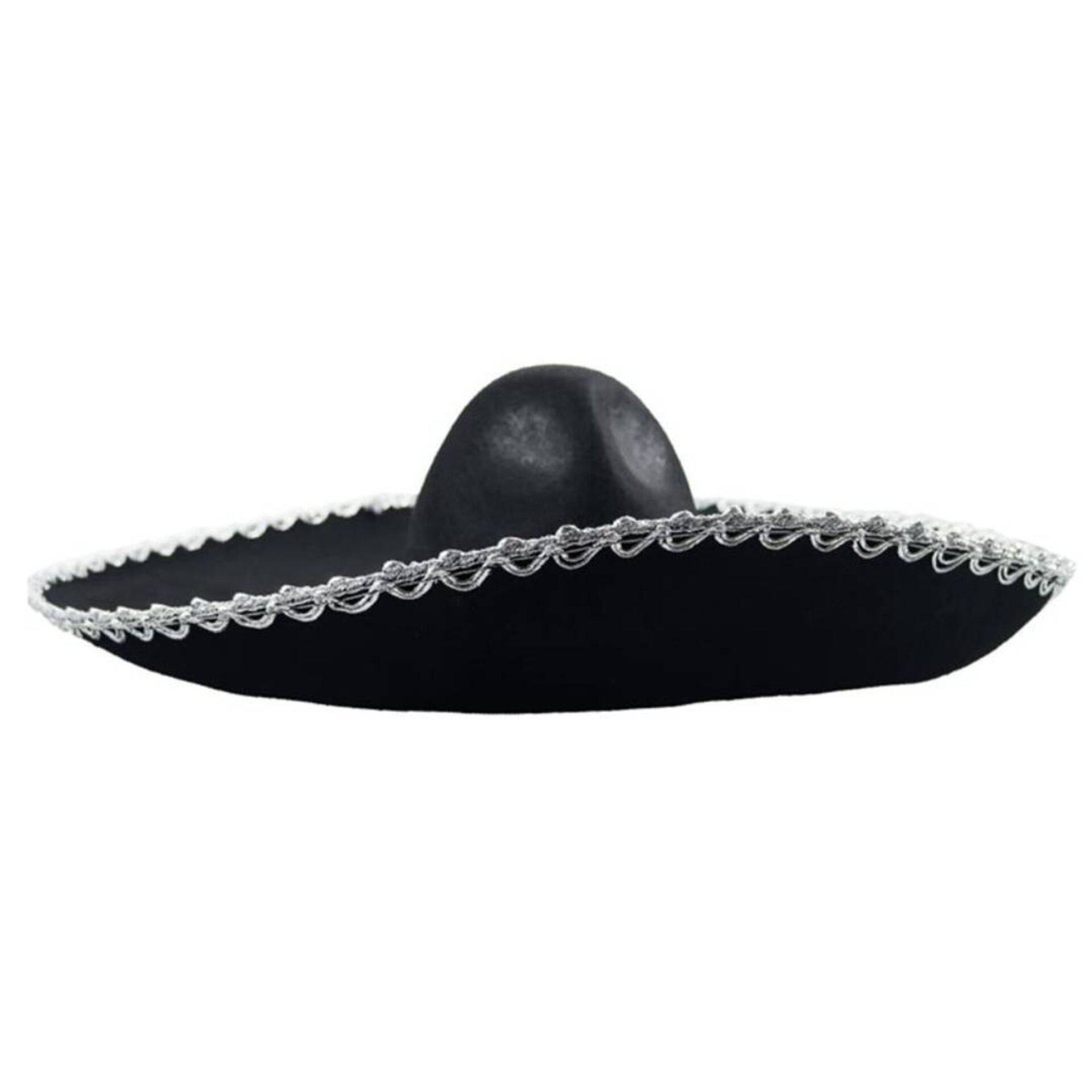 Sombrero Negro Mexicano Mariachi Disfraz Fiesta Mexicana, Talla Única Unisex - 2