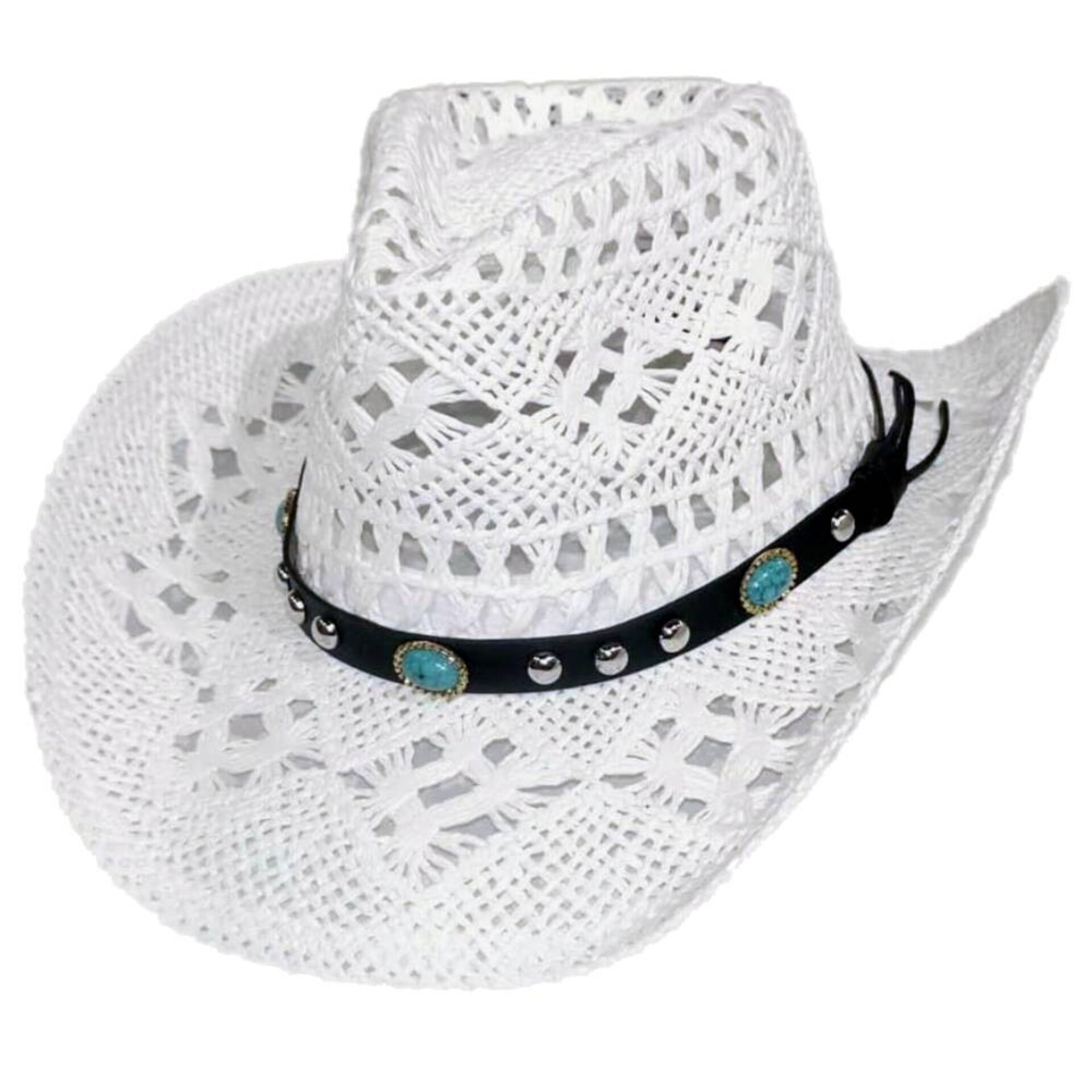Sombrero Vaquero Paja Blanco | Unisex Estilo Western | Ajustable Cowboy Country - 1