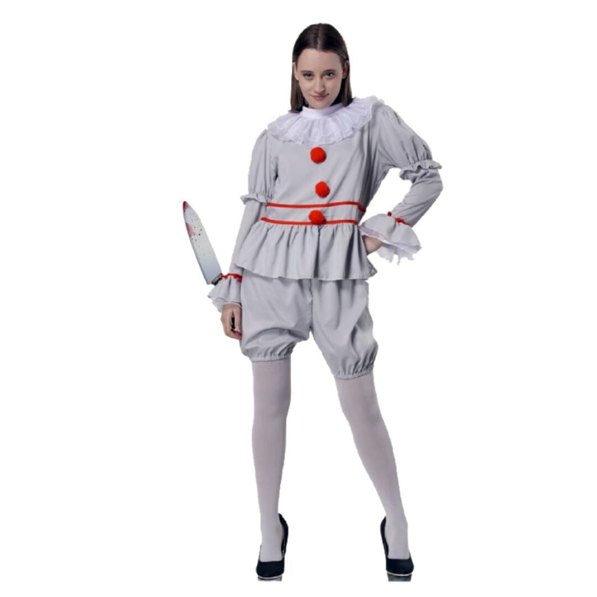 Disfraz Payasa Terrorífica Mujer Payaso Pennywise IT Halloween Carnaval - 1