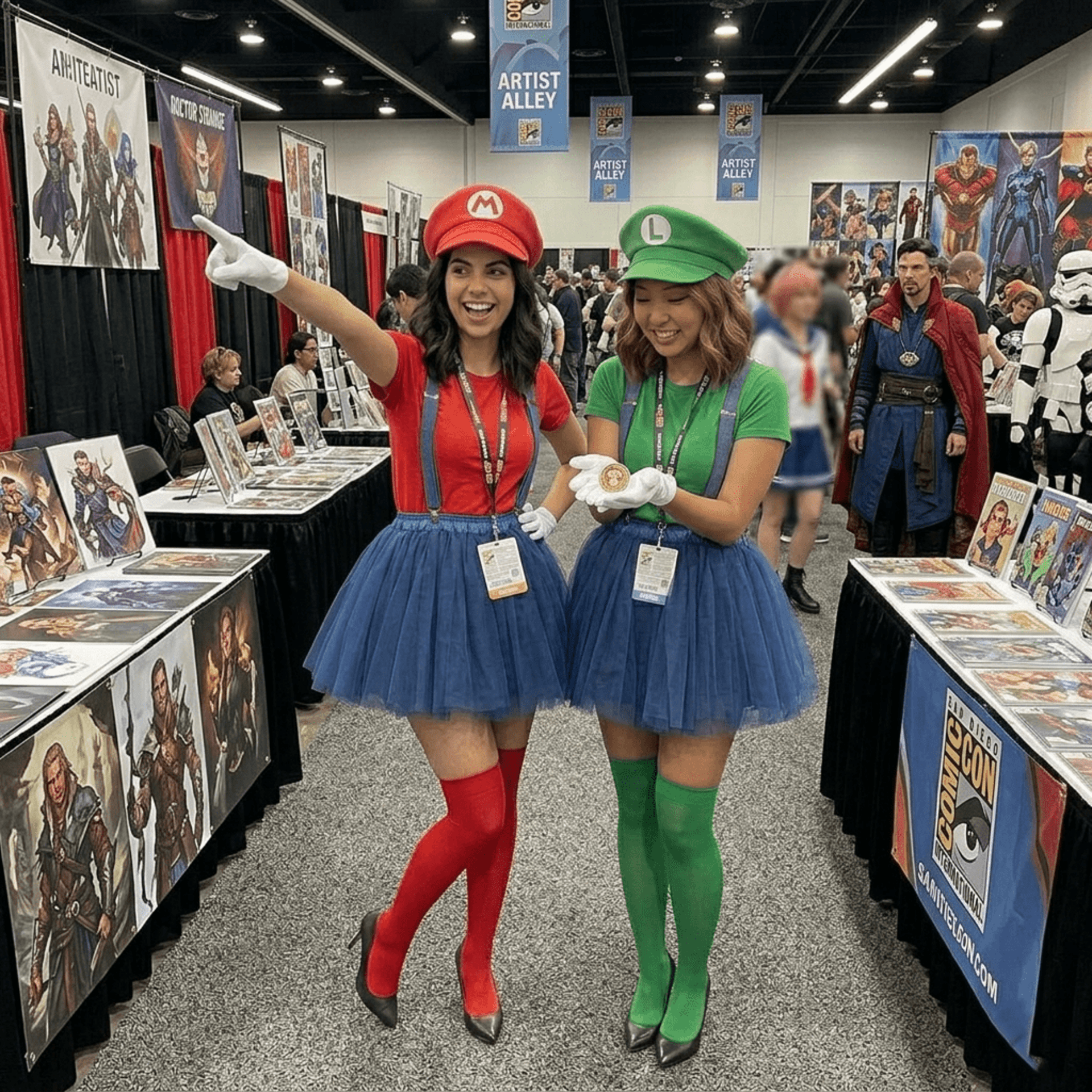 Disfraz de Fontanera para Mujer Pack Completo con Tutú, Gorra y Medias - Sexy - 2