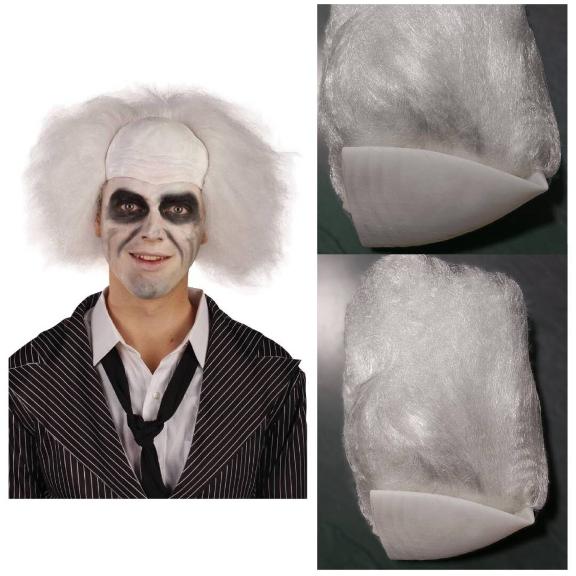 Peluca de Bitelchus, Científico loco Fantasma Talla Única Ajustable - 2