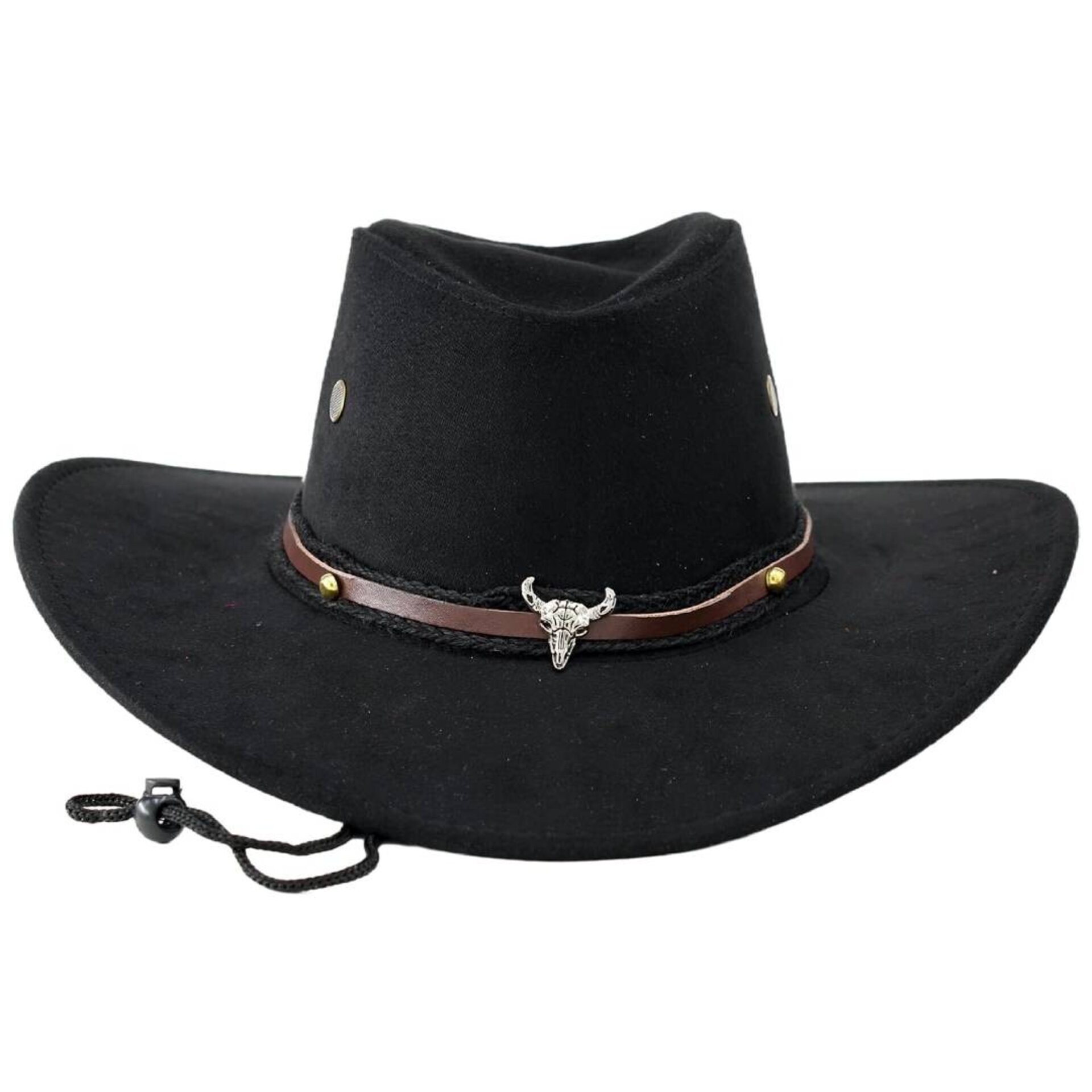 Sombrero Vaquero Cowboy Western Talla Ajustable S/M para Hombre Mujer Negro - 3