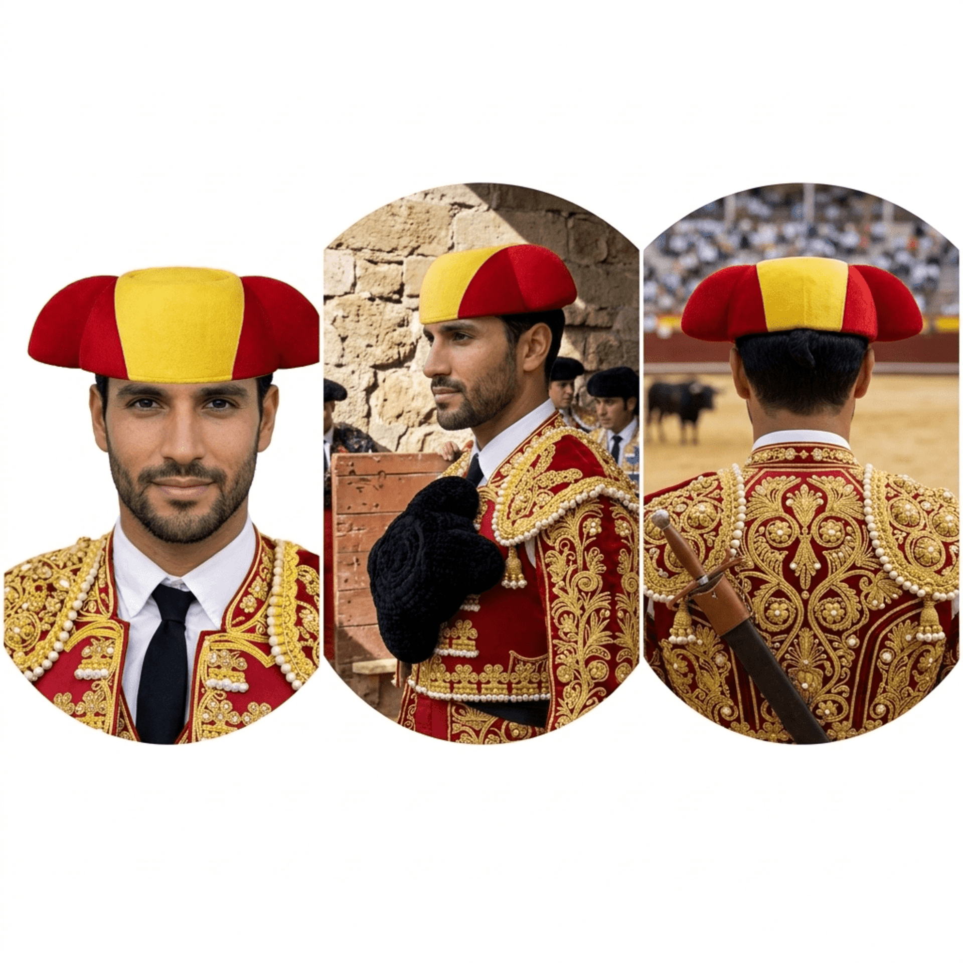 Monteras de Torero para Disfraz Adulto - Sombrero Español Carnaval y Halloween - 9