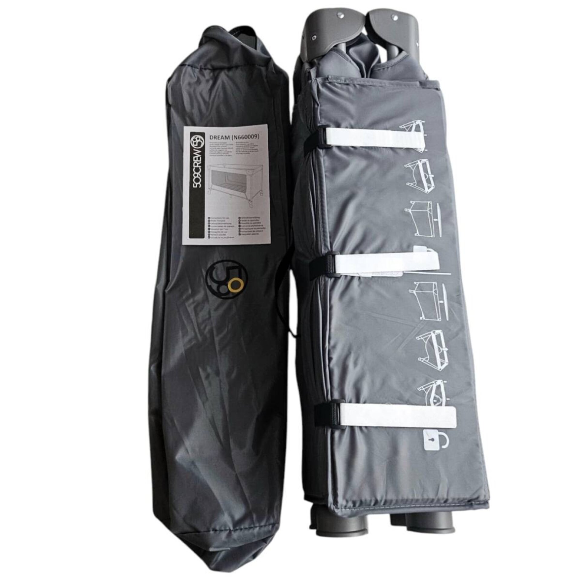 Cuna de bebé portátil de viaje, Cama plegable ajustable para Bebes hasta 15 kg - 5