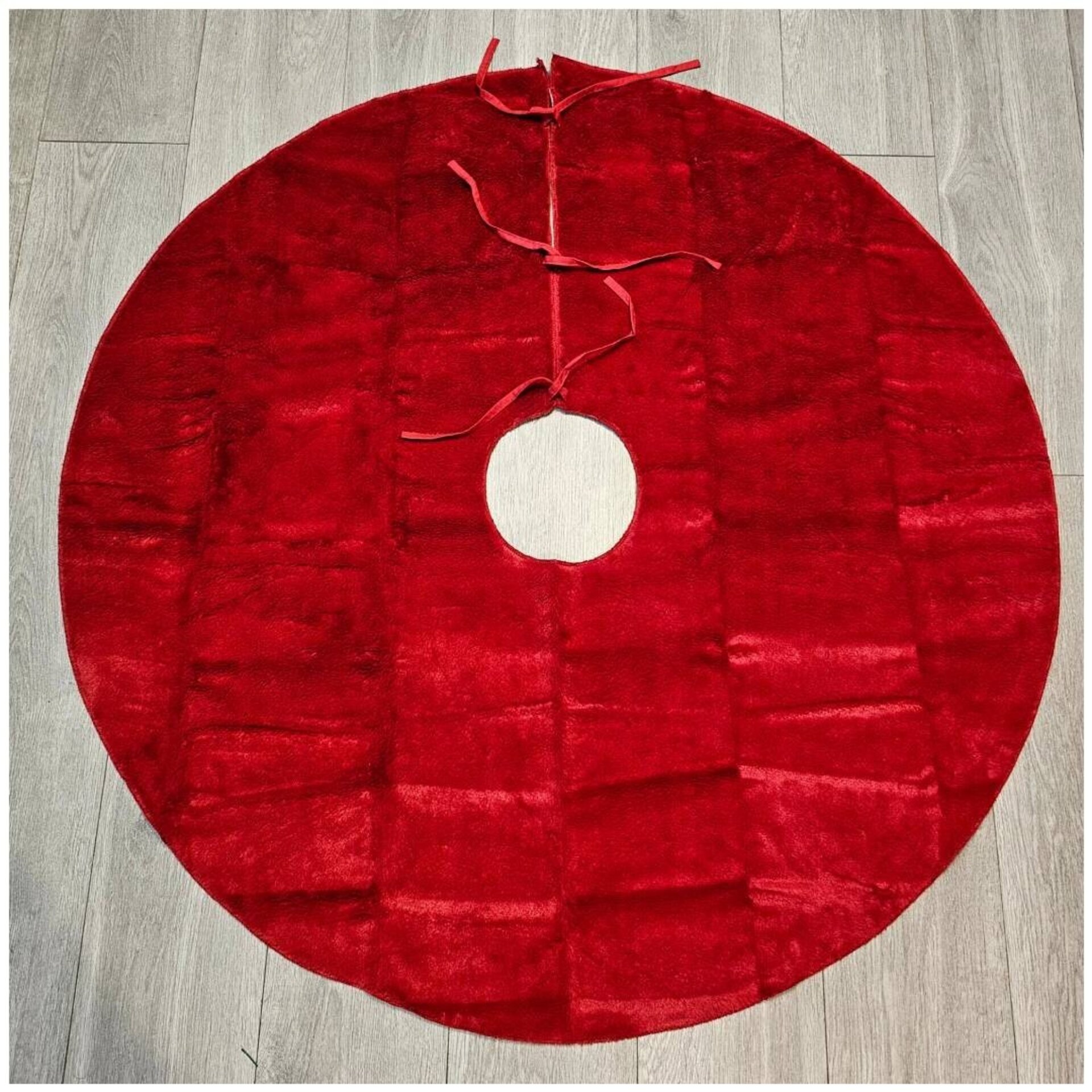 Alfombra Árbol Navideño Grande 120CM | Tapete Redondo Terciopelo | Decoración - 5