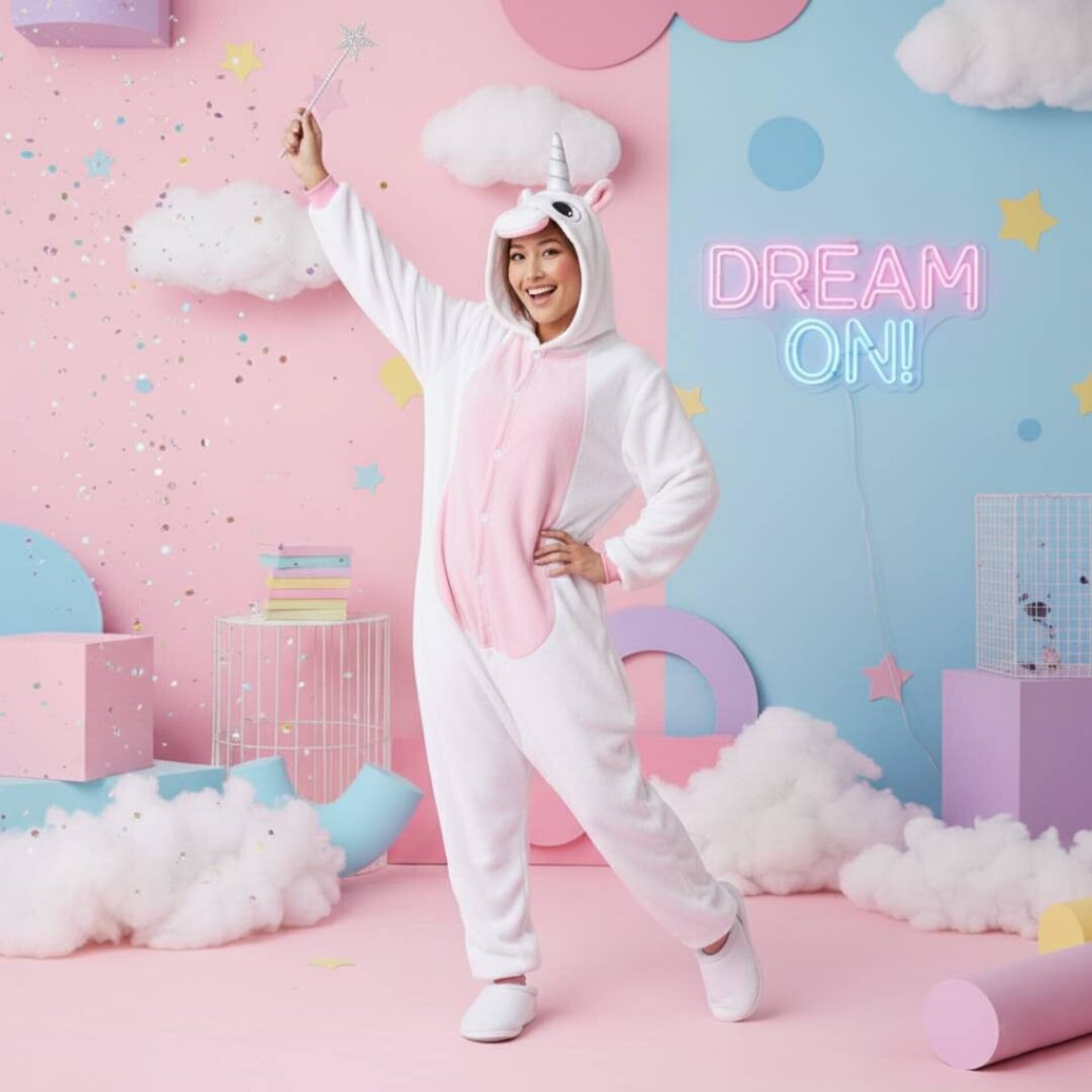 Pijama Mono Enterizo Unicornio Mujer - Disfraz Kigurumi de Lujo | Traje Térmico - 1