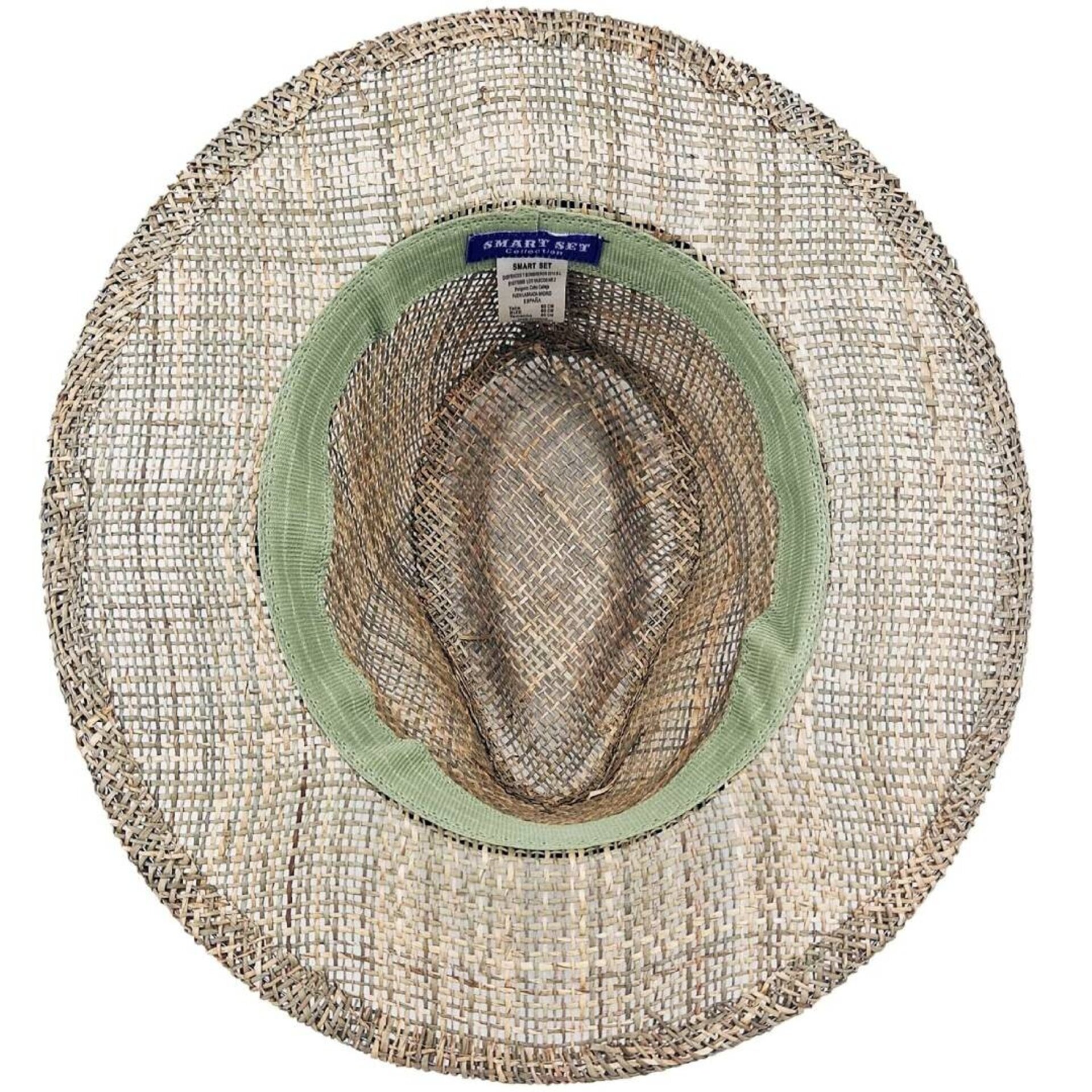 Sombrero Paja Natural Estilo Panamá, ala Ancha, Cinta Decorativa Hombre Mujer - 6