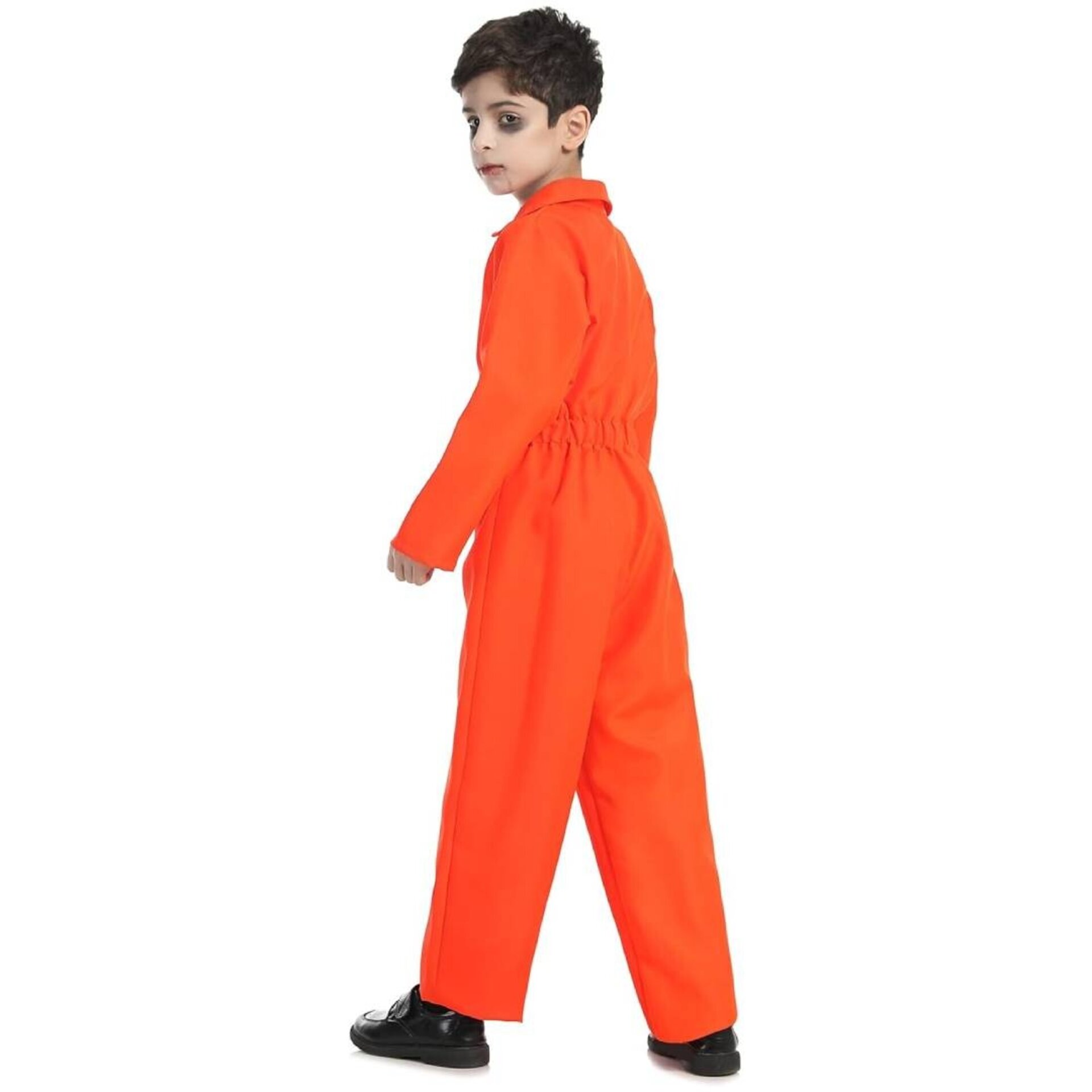 Disfraz Prisionero Naranja Niños | Mono Enterizo Preso Halloween Carnaval Fiesta - 4