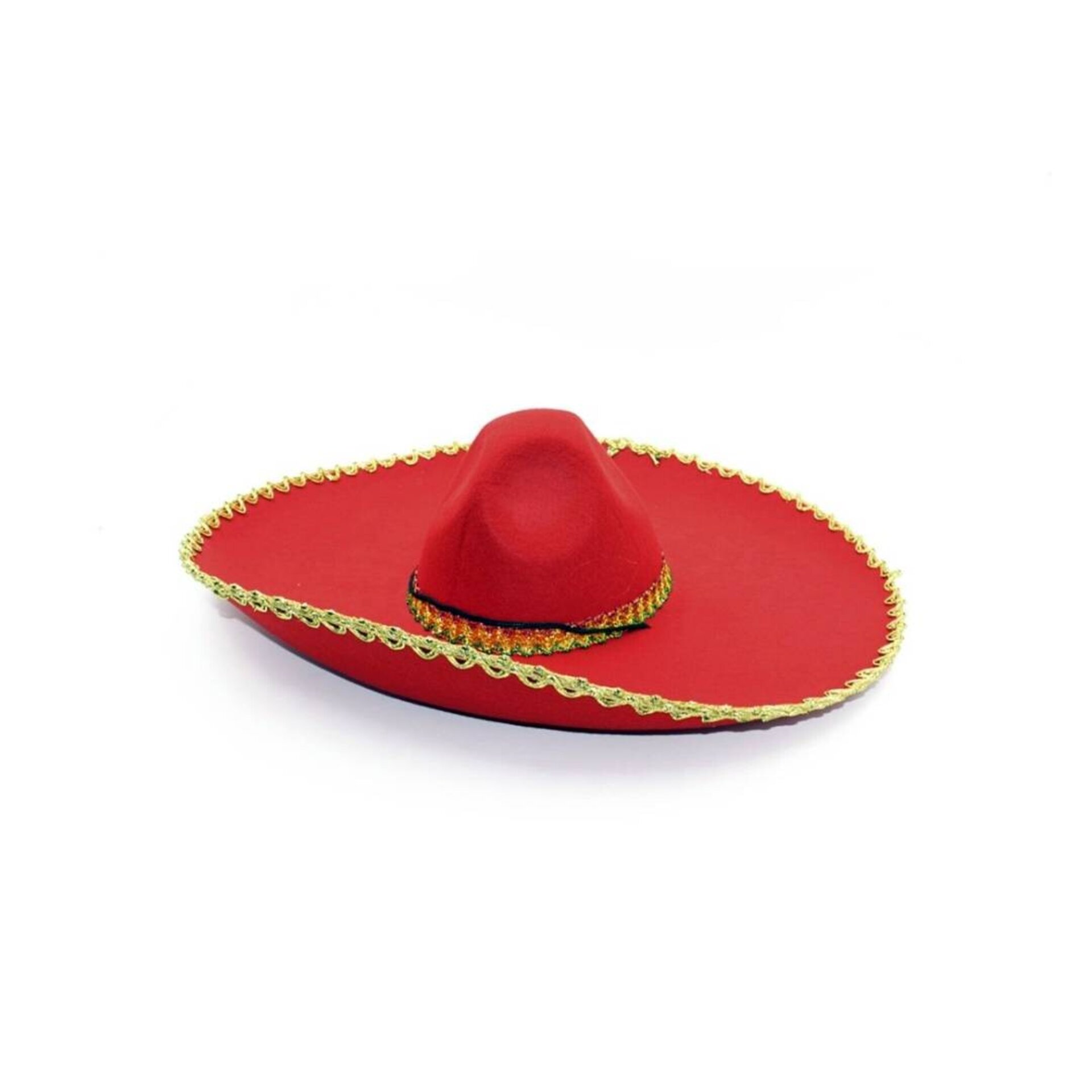 Sombrero Mexicano Mariachi Rojo, Disfraz Fiesta Mexicana para adulto - 1