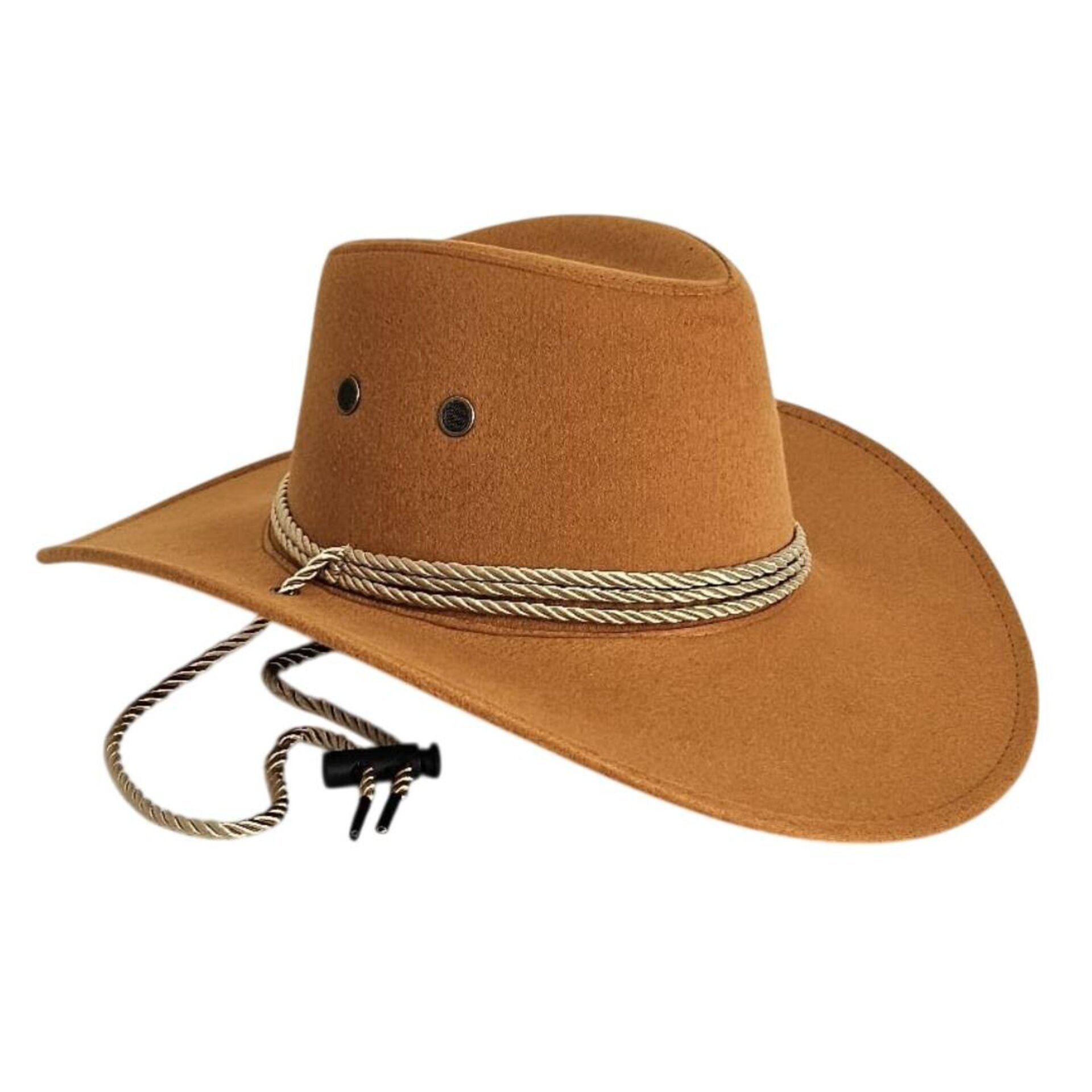 Sombrero Cowboy Vaquero Western Rodeo Unisex Adulto Fieltro Beige Claro - 1
