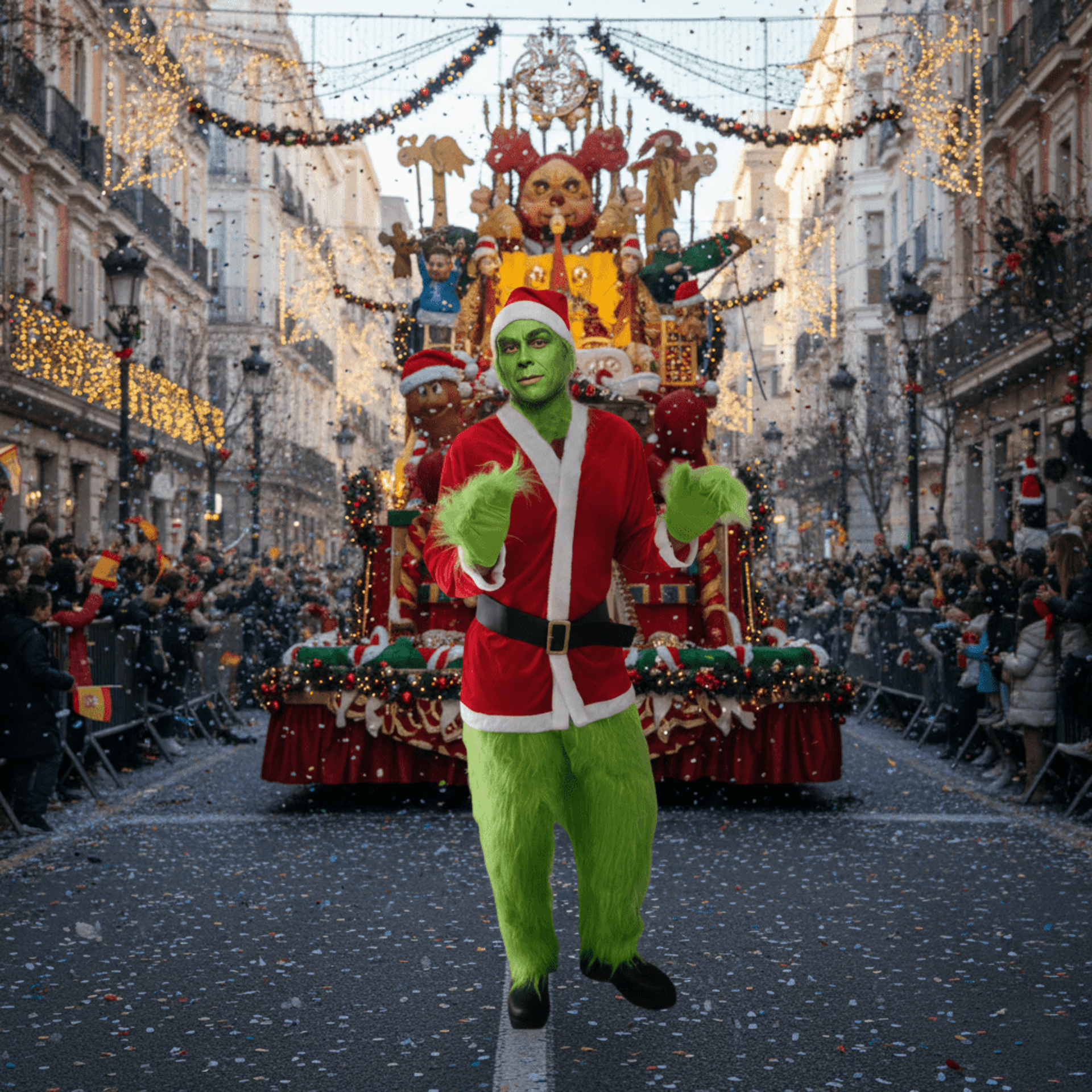 Disfraz el Grinch Adulto - Traje Peludo Verde Navideño - Fiesta Navidad - 8
