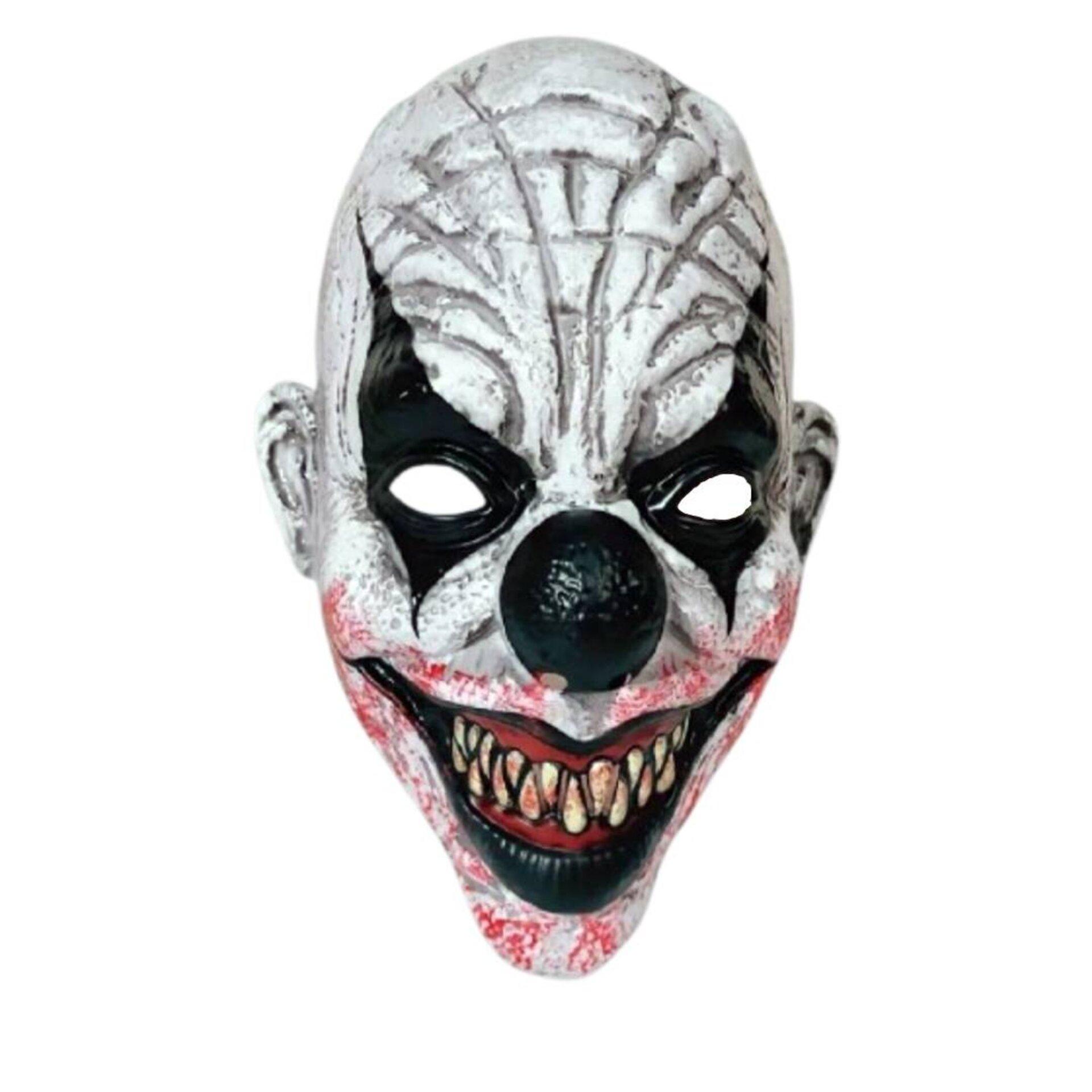 Máscara de Payaso de Terror para Halloween de Plástico con Dentadura Sangrienta - 2