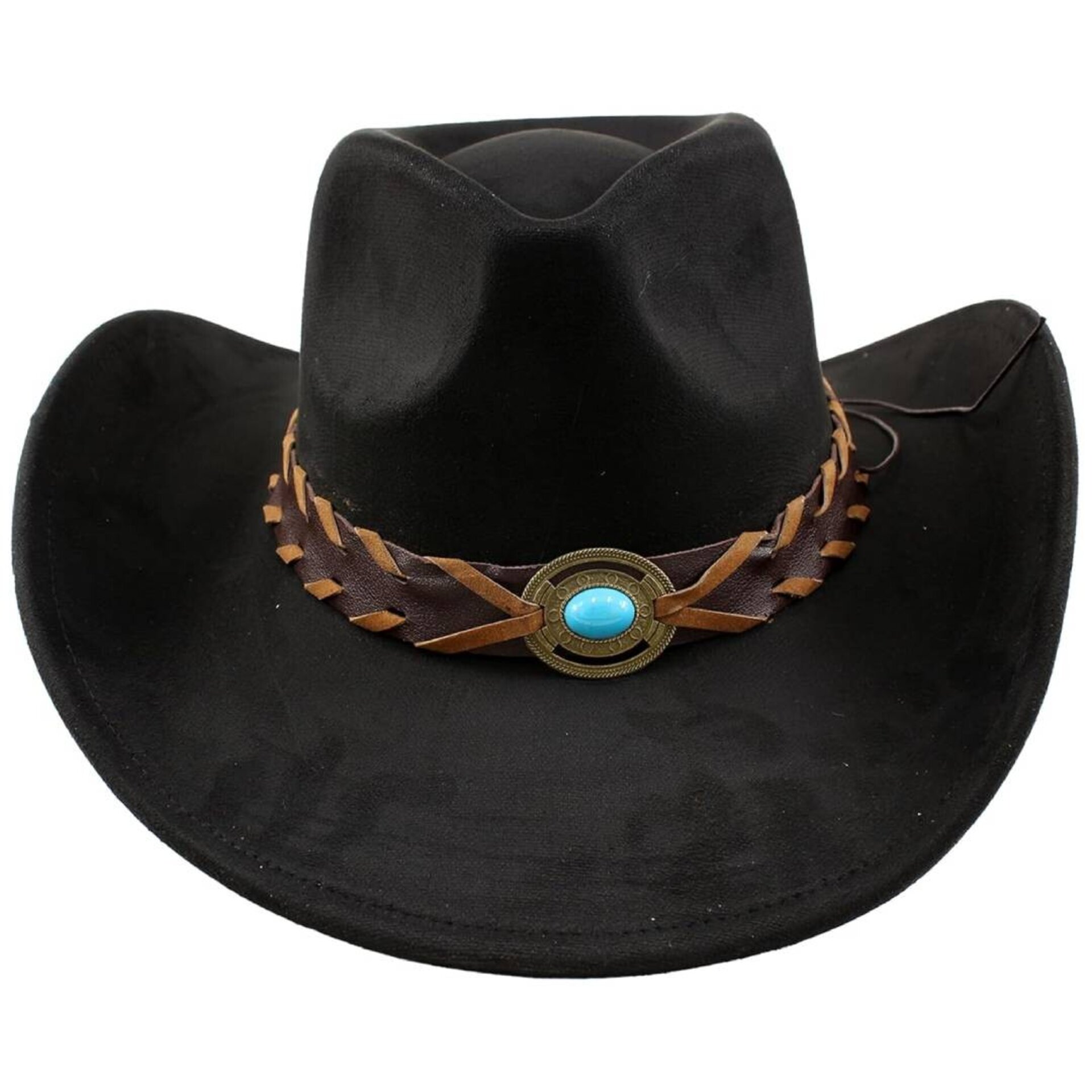 Sombrero Vaquero Cowboy Cowgirl Western Rodeo negro liso - 5