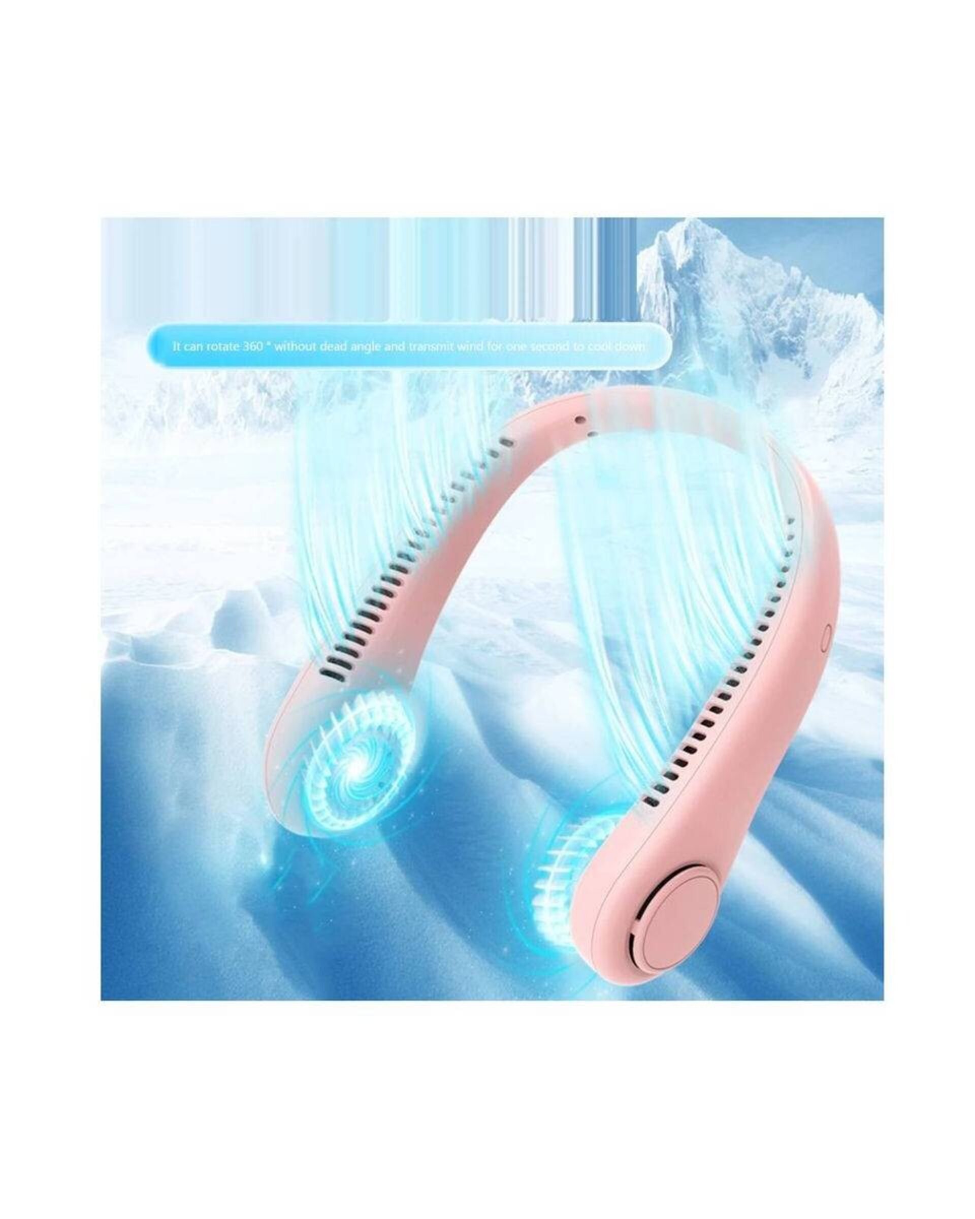 Ventilador Portátil para el Cuello Neck Fan 3 Velocidades Recargable con USB - 2