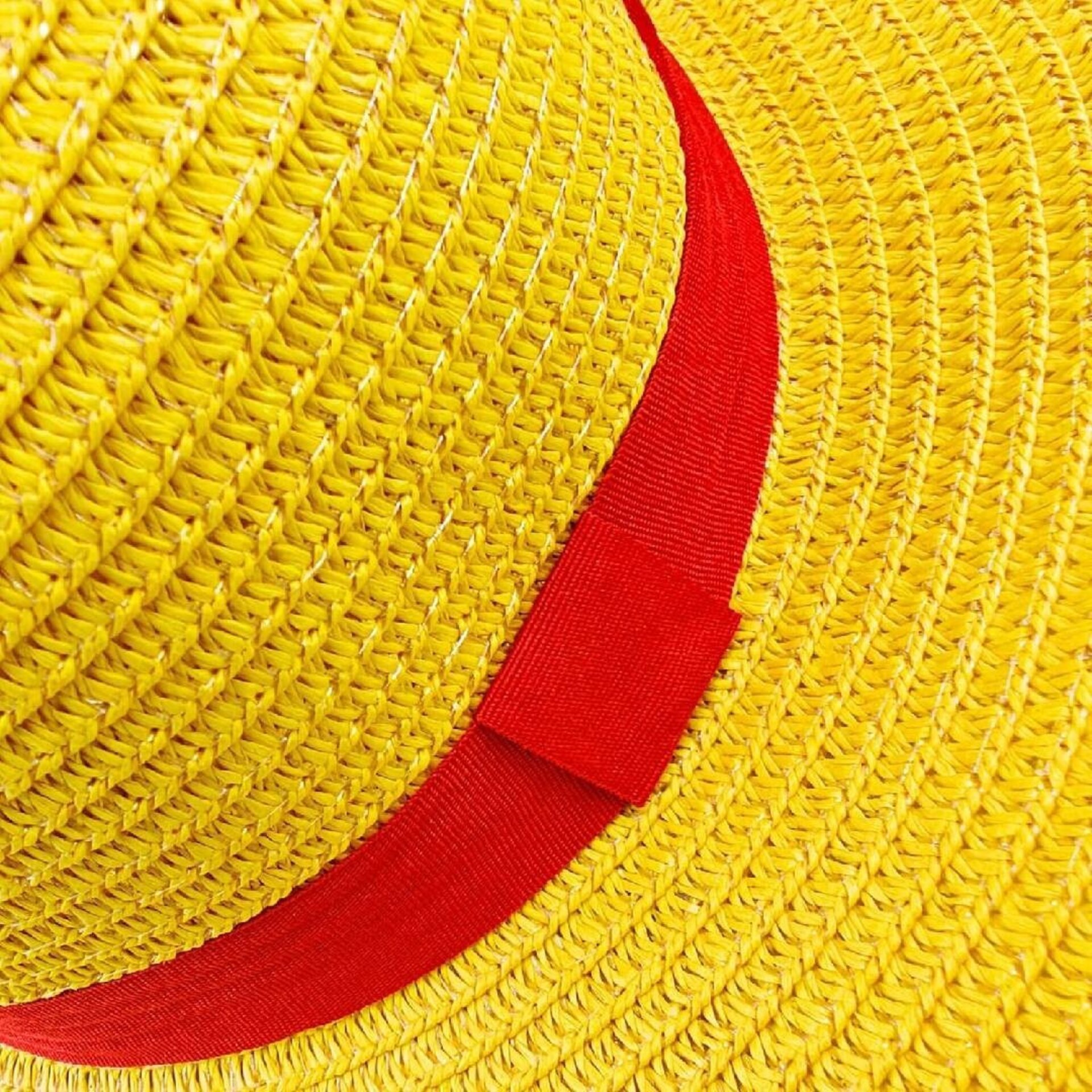 Sombrero Paja Amarillo Adulto | Cinta Roja Monkey D. Luffy |Carnaval Halloween - 8