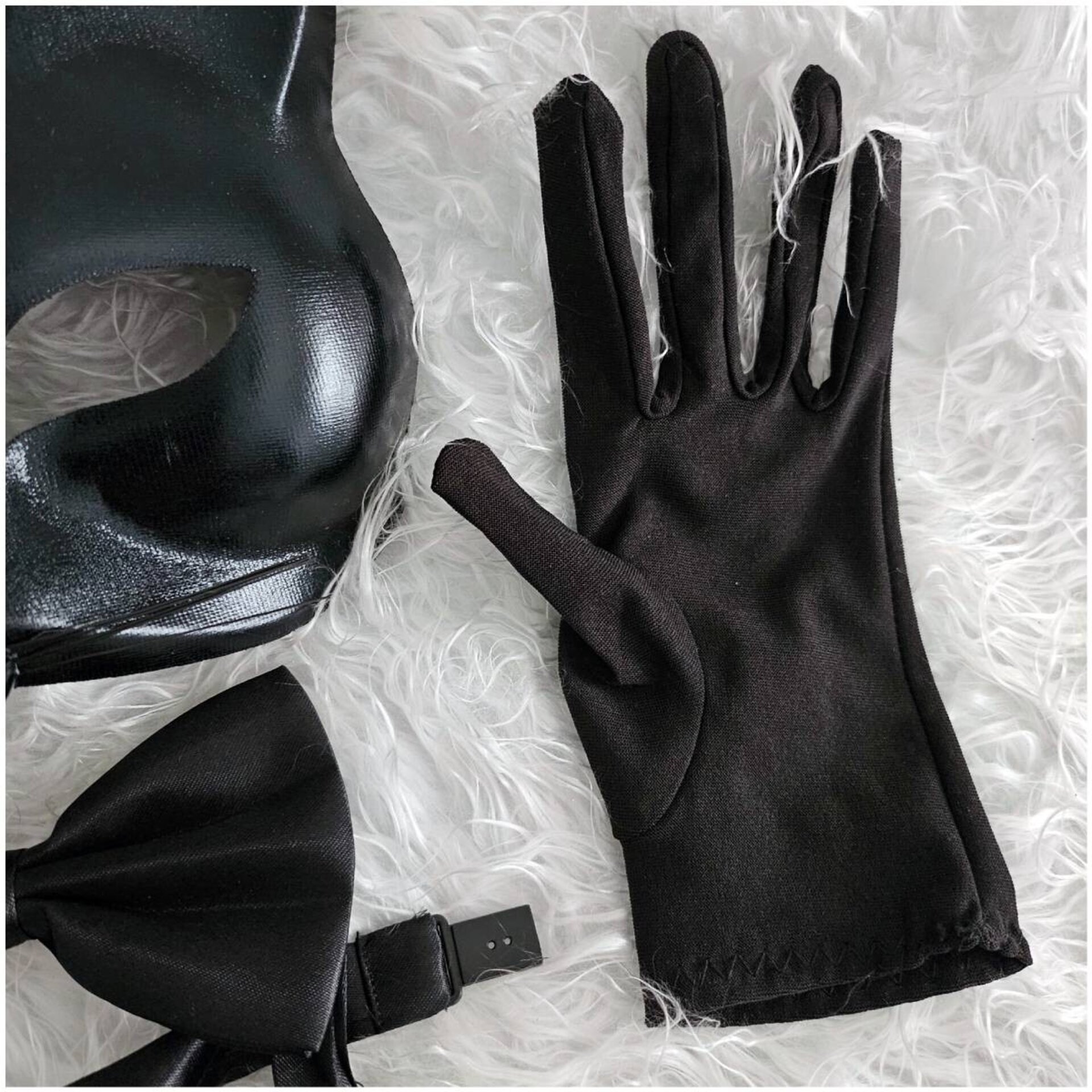 Disfraz Gato Negro Gatita Sexy Máscara Guantes y Pajarita para Mujer - 4