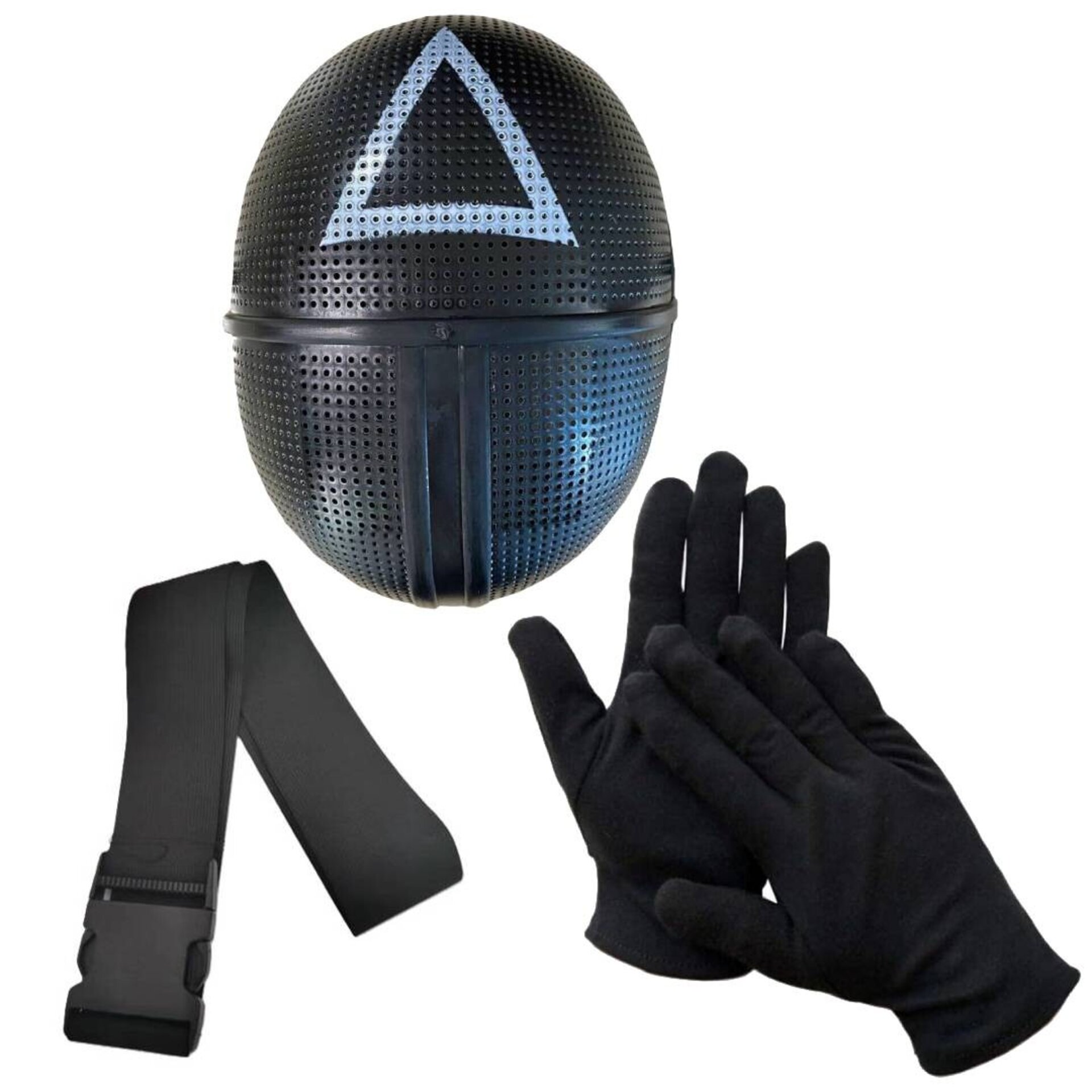 Disfraz Juego del calamar Niños Guardia Soldado Enmascarado Triangulo Squid Game - 9