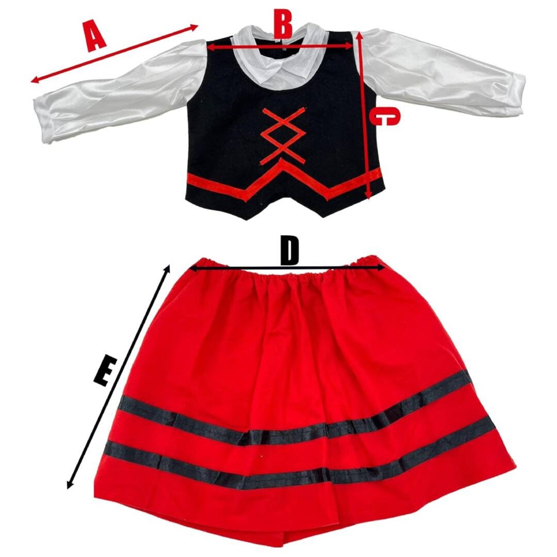 Disfraz Pastora Niña - Vestido Pastorcita Fiesta Navidad Carnaval 1 a 12 años - 2