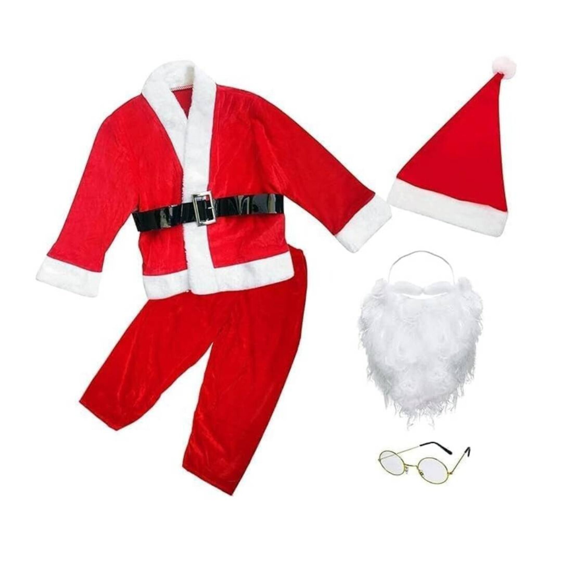 Disfraz Papa Noel Santa Claus - Traje Rojo Clásico de Navidad Niños 1 a 12 años - 3