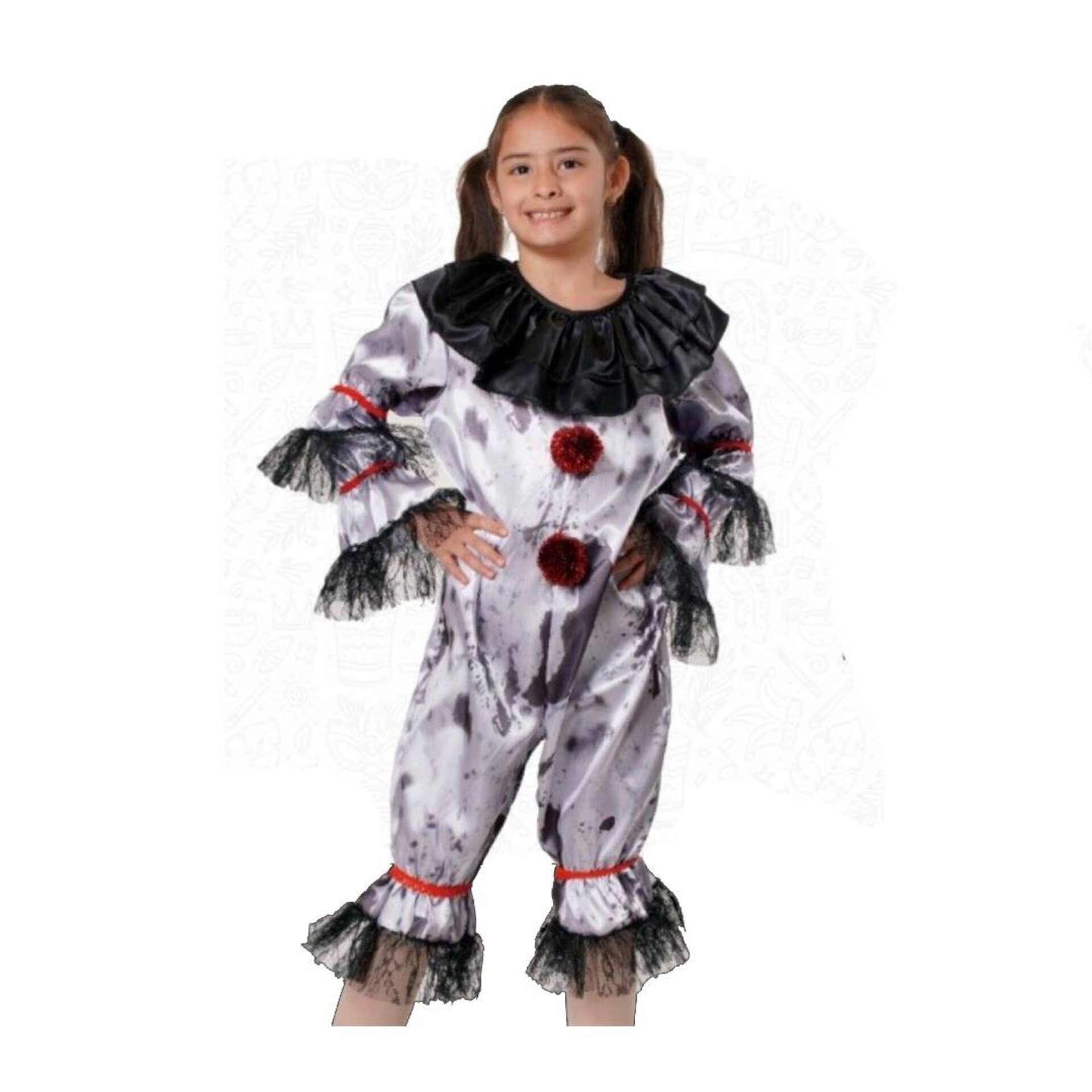Disfraz Payaso Asesino Mono Enterizo para Niños Niñas Estilo IT Pennywise Derry - 1