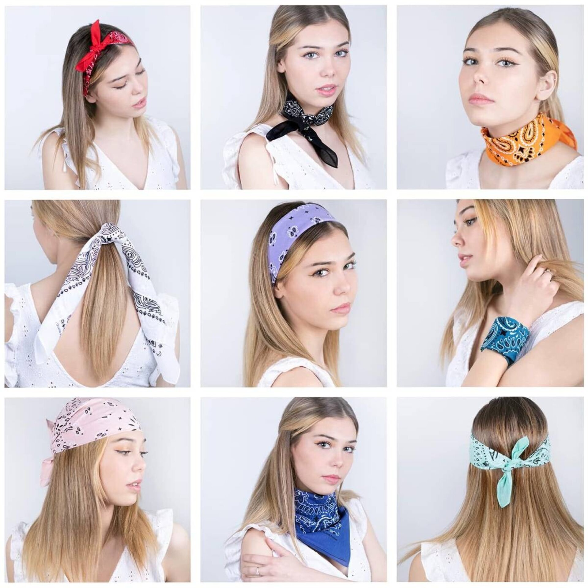 Pañuelo Estampado Vaquero Cowboy Decoración Bandanas para Hombre Mujer - 4